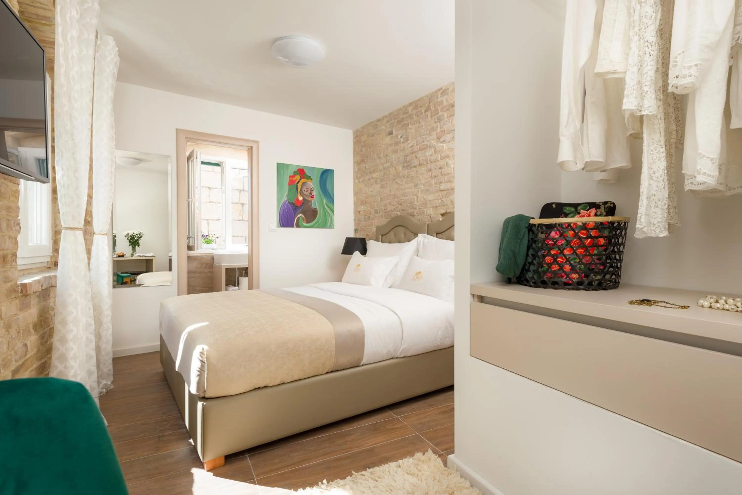 Bed in Agava Lux Rooms&Pool