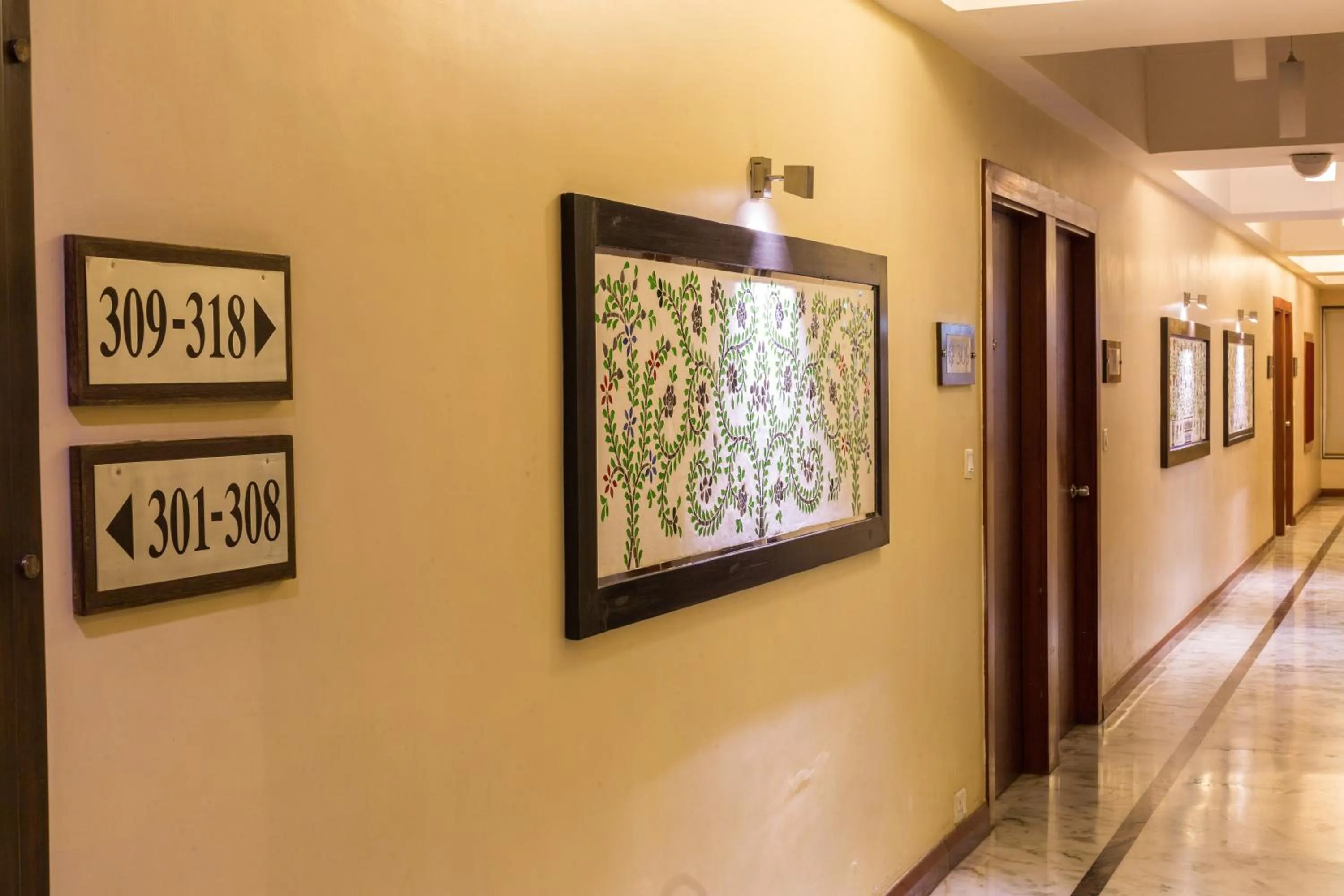 Decorative detail in Amantra Comfort Hotel