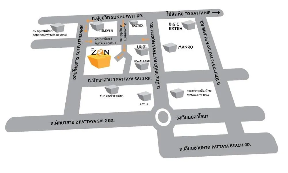 Floor plan in The Zen Hotel Pattaya