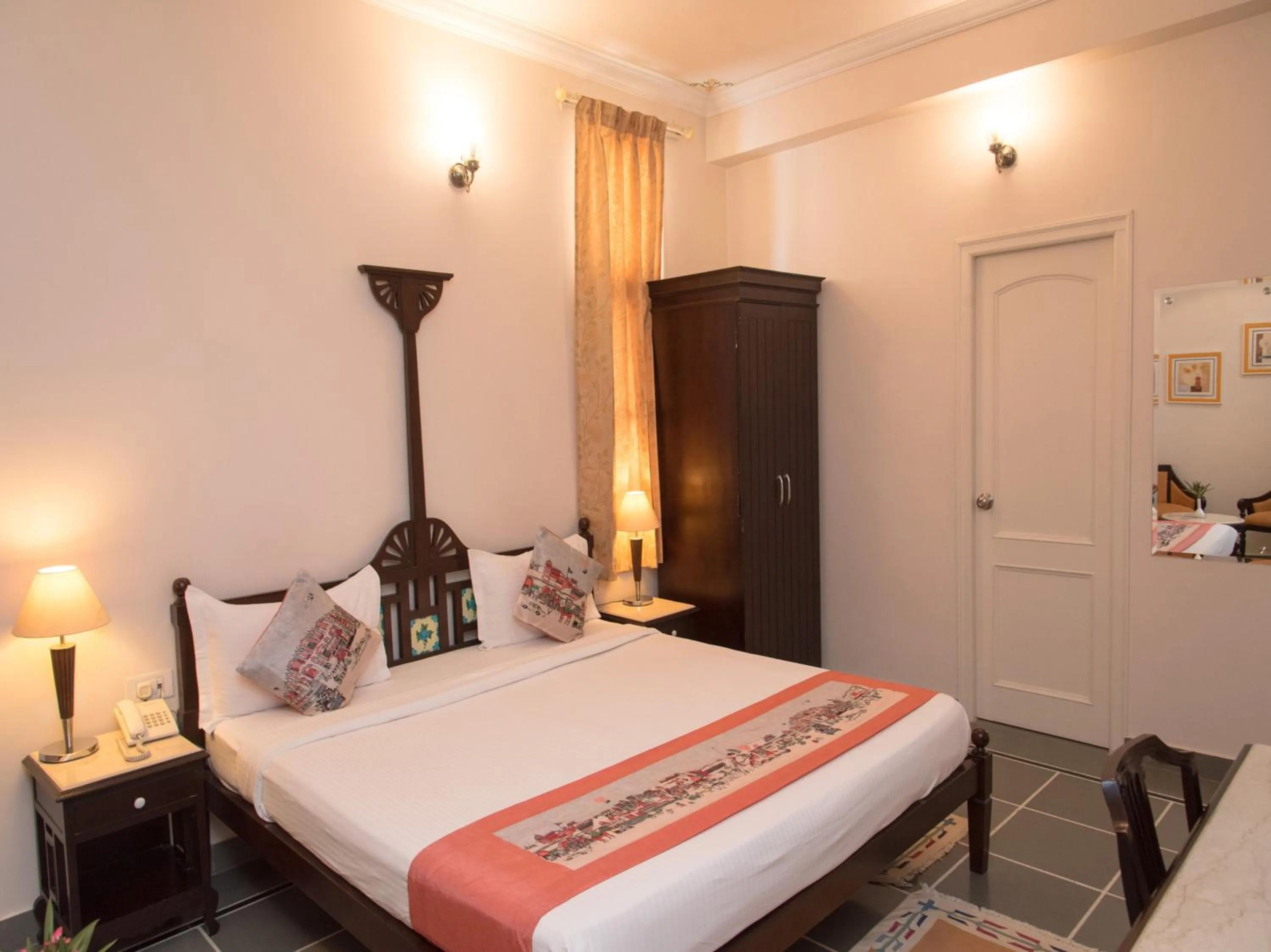 Bedroom, Bed in Shahpura Dev Villa
