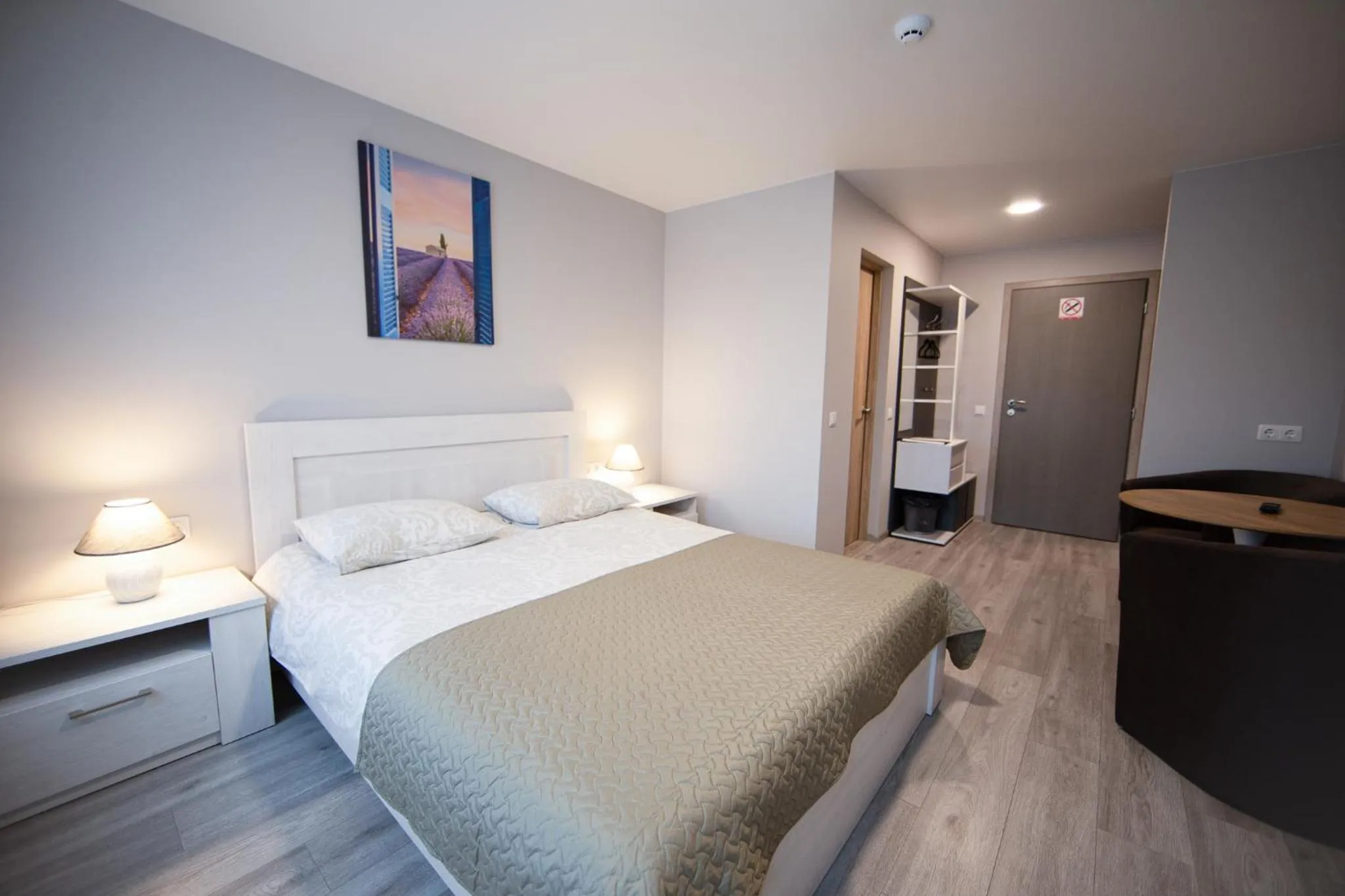 Bed in Dzukija Hotel