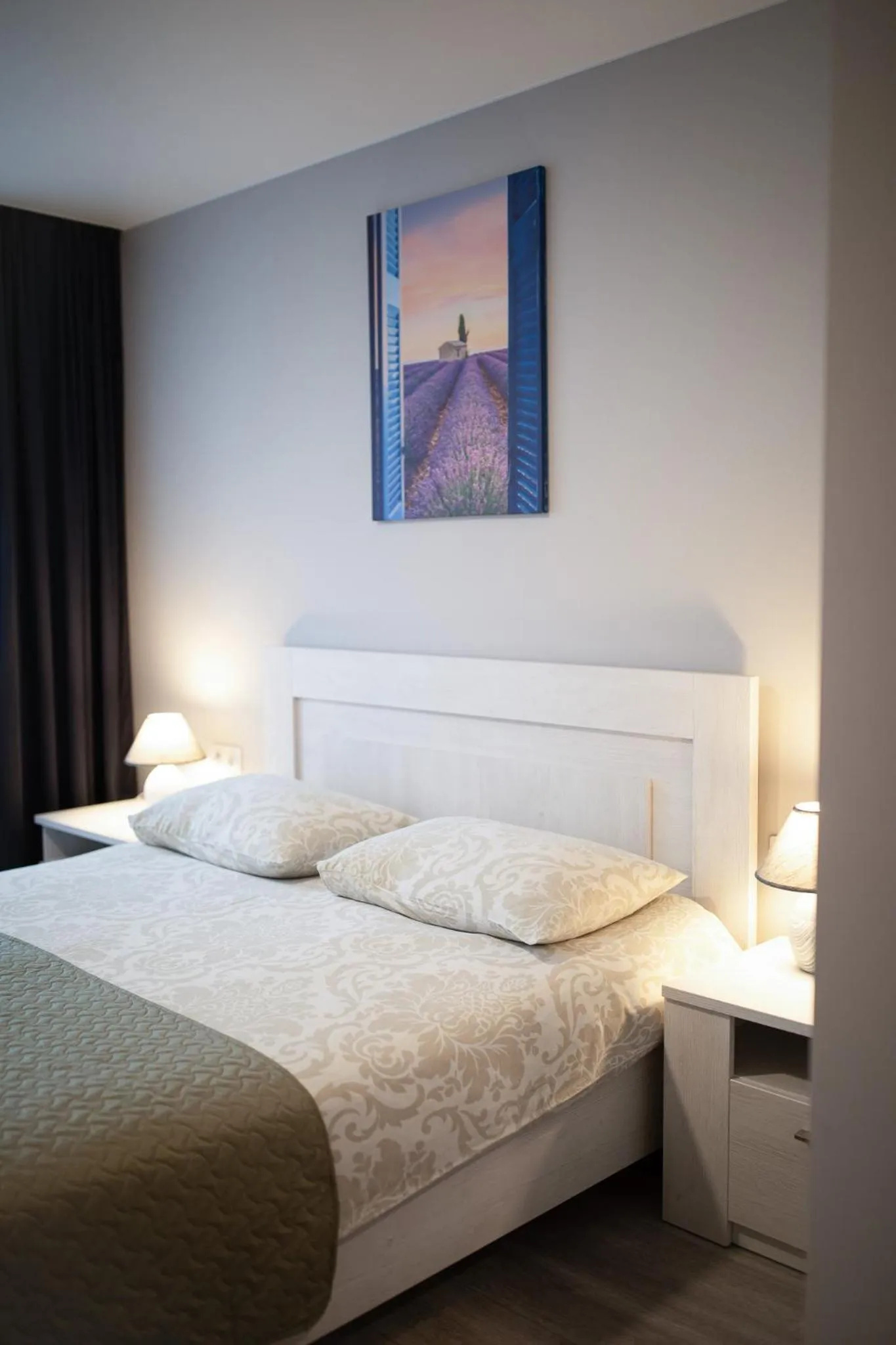 Bed in Dzukija Hotel