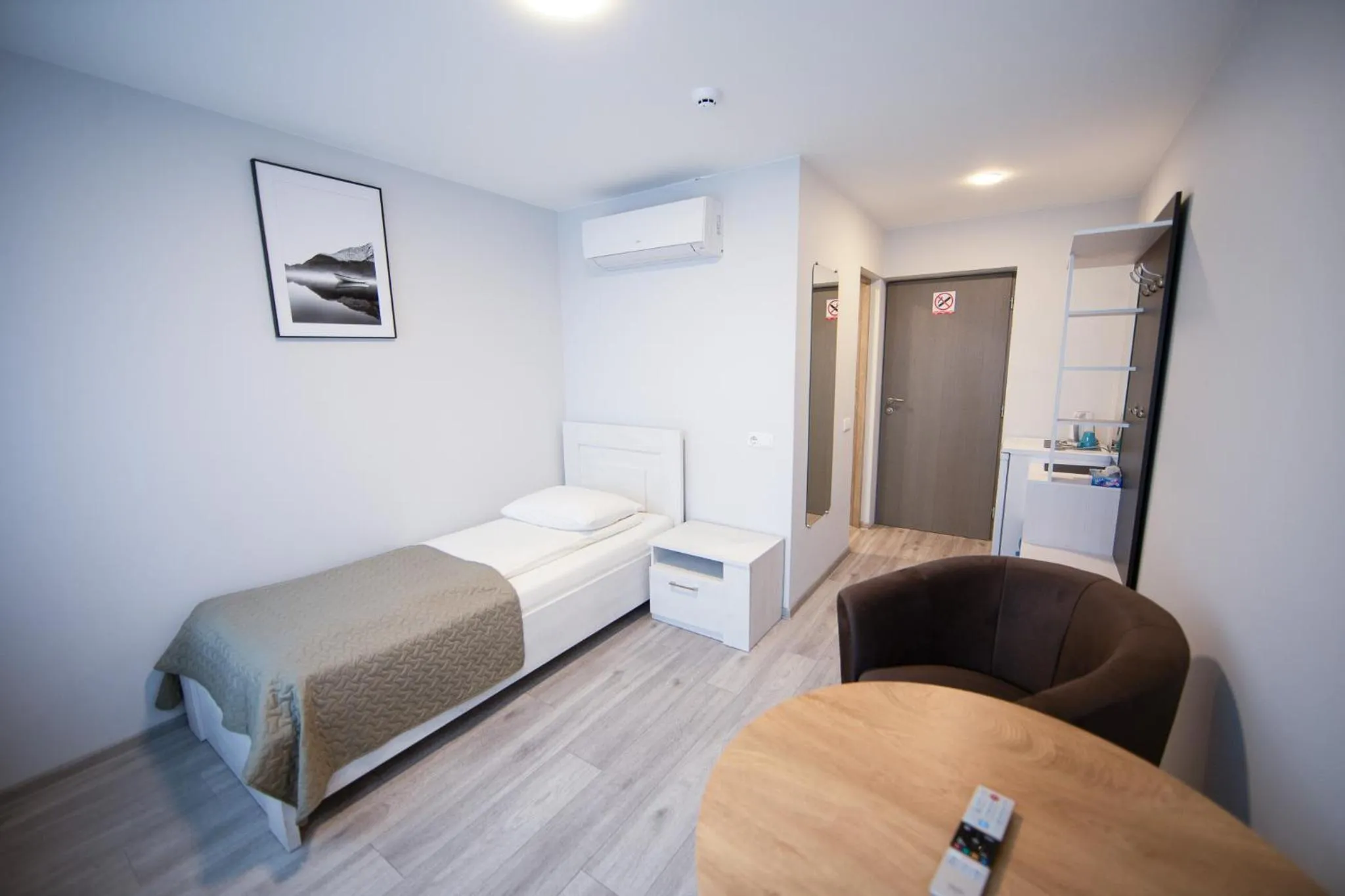 Bed in Dzukija Hotel