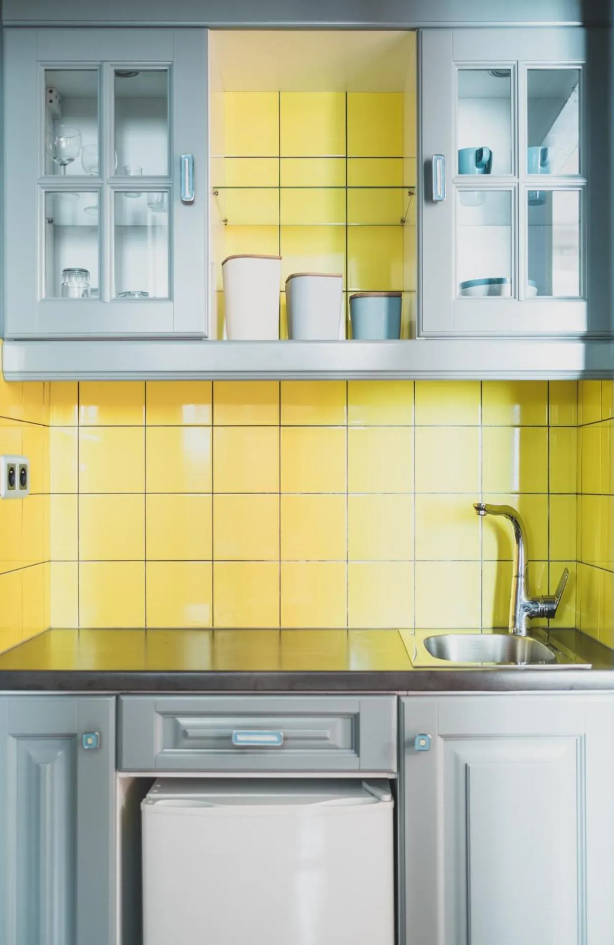 Kitchen or kitchenette in Cybulskiego Guest Rooms