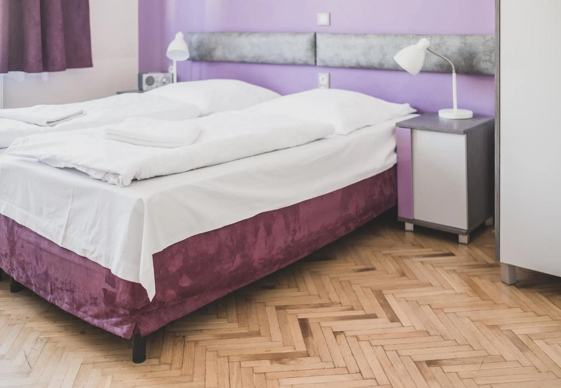 Bed in Cybulskiego Guest Rooms