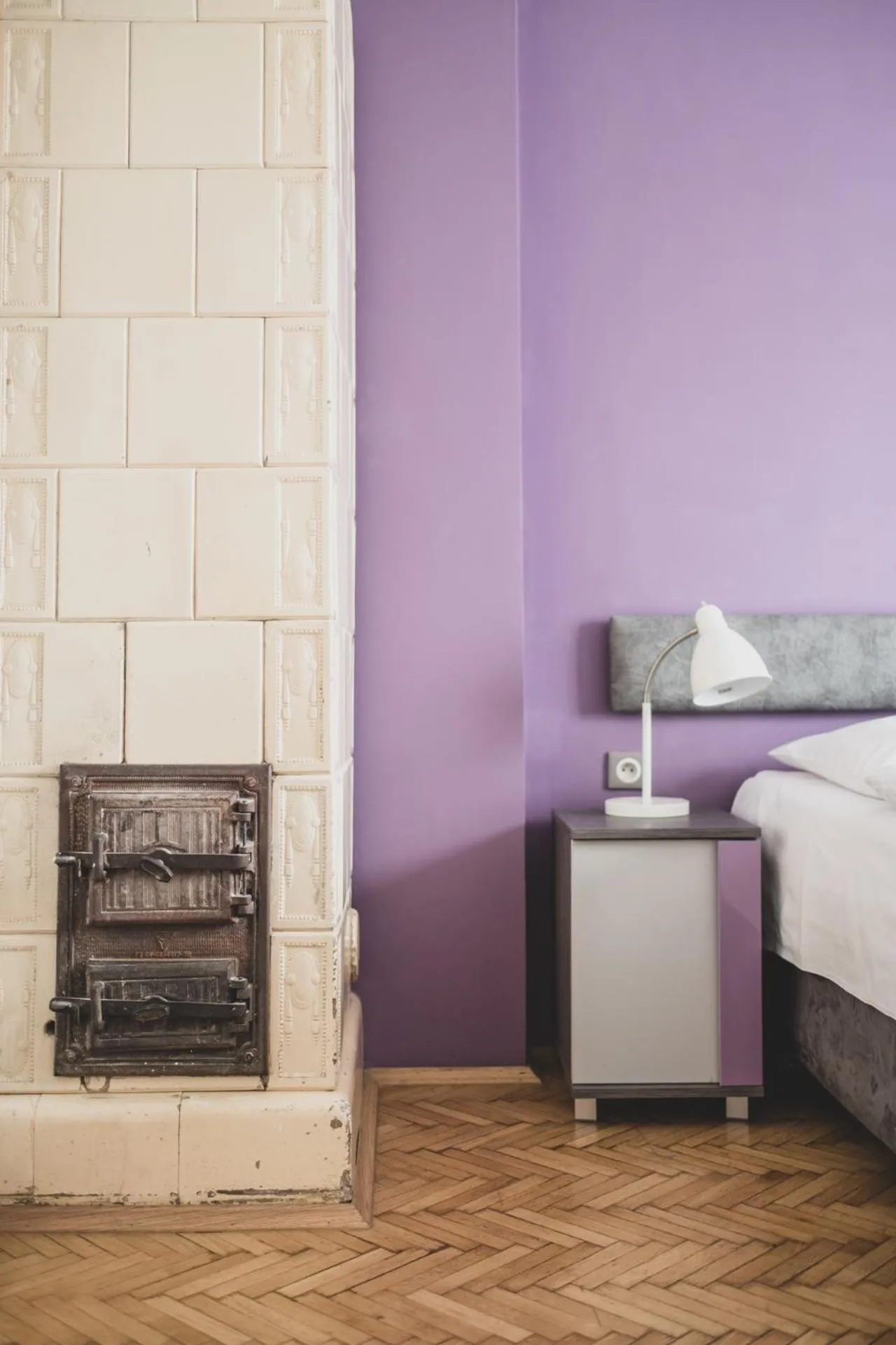 Decorative detail, Bed in Cybulskiego Guest Rooms