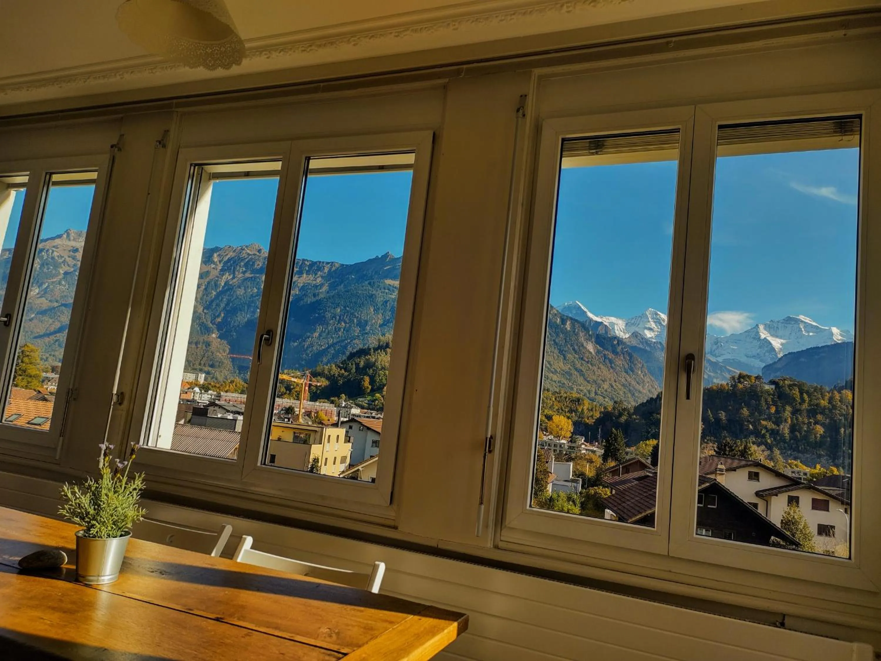 Mountain view in Adventure Hostel Interlaken