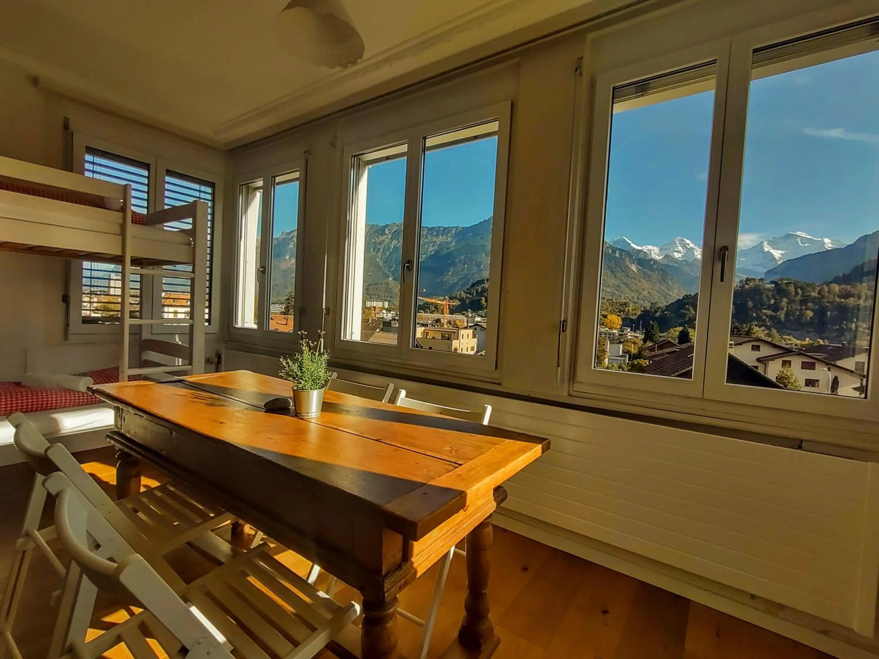 Mountain view in Adventure Hostel Interlaken