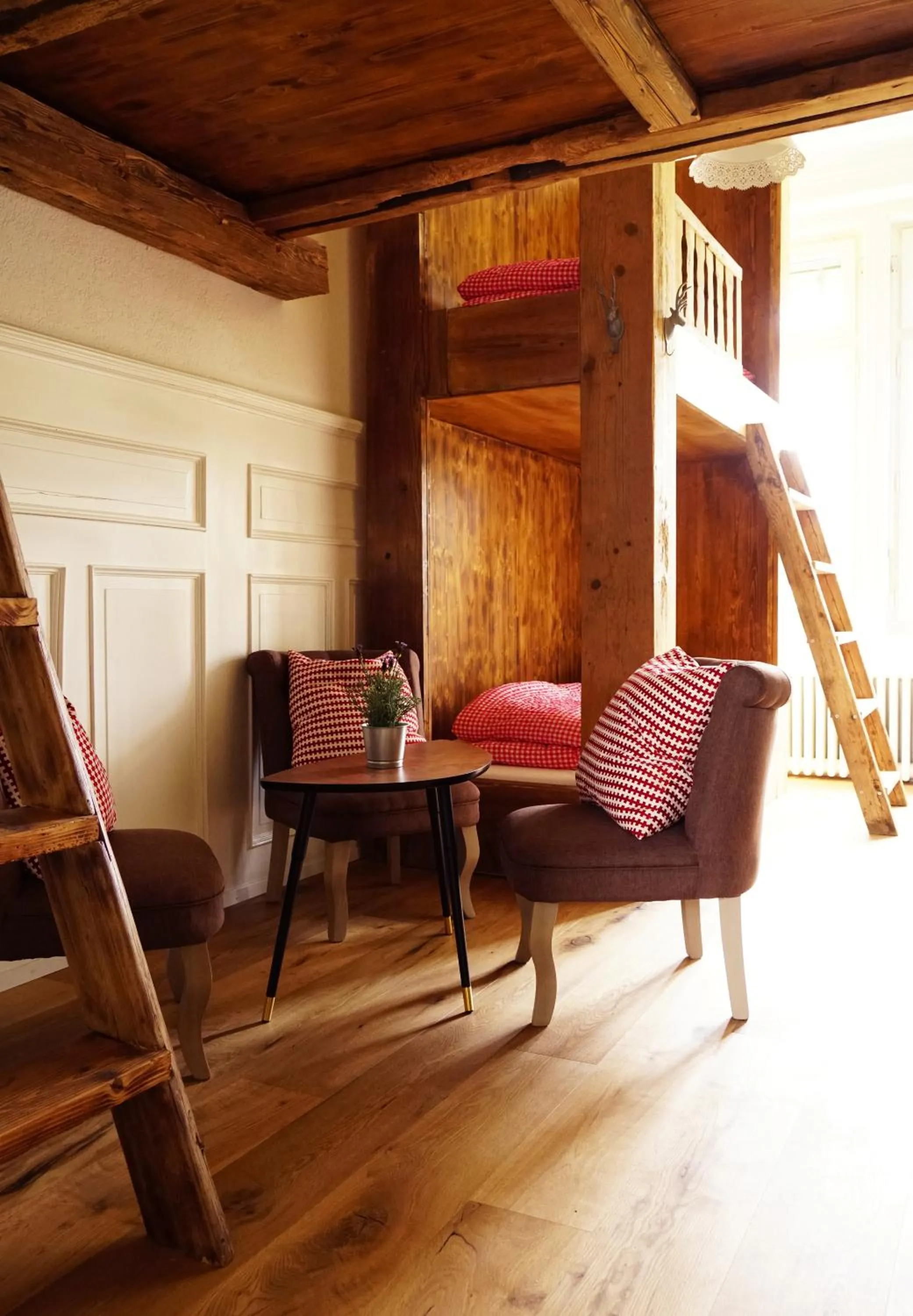 Seating area in Adventure Hostel Interlaken