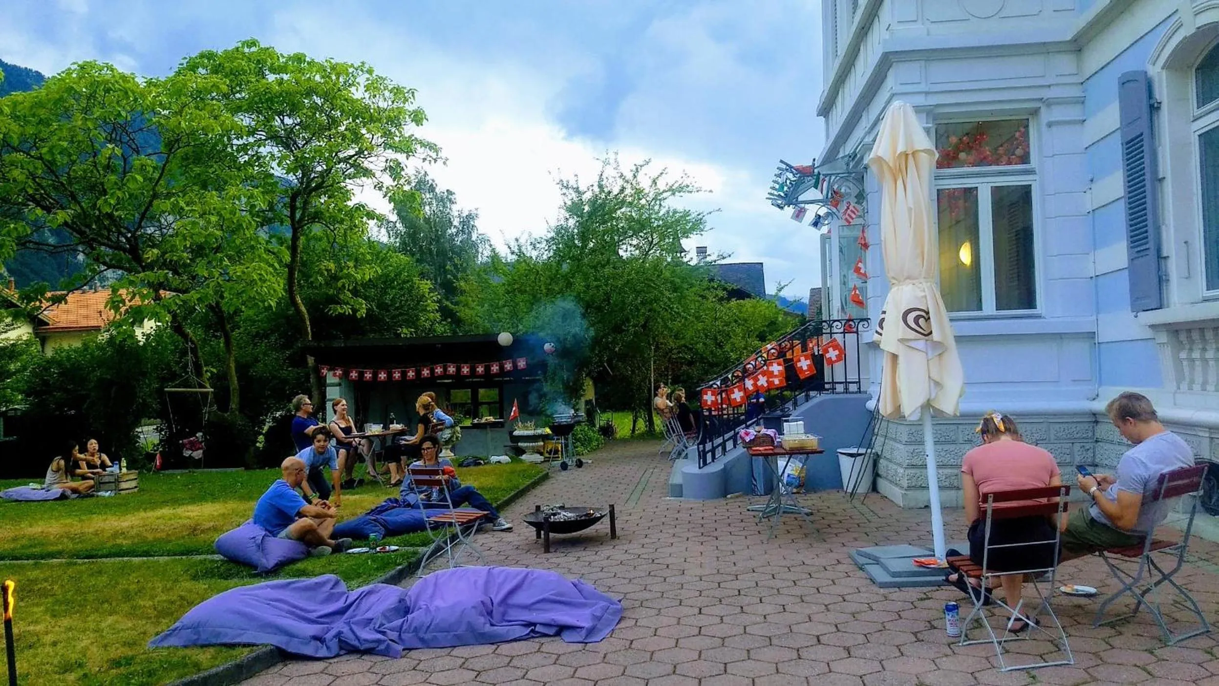 Garden in Adventure Hostel Interlaken