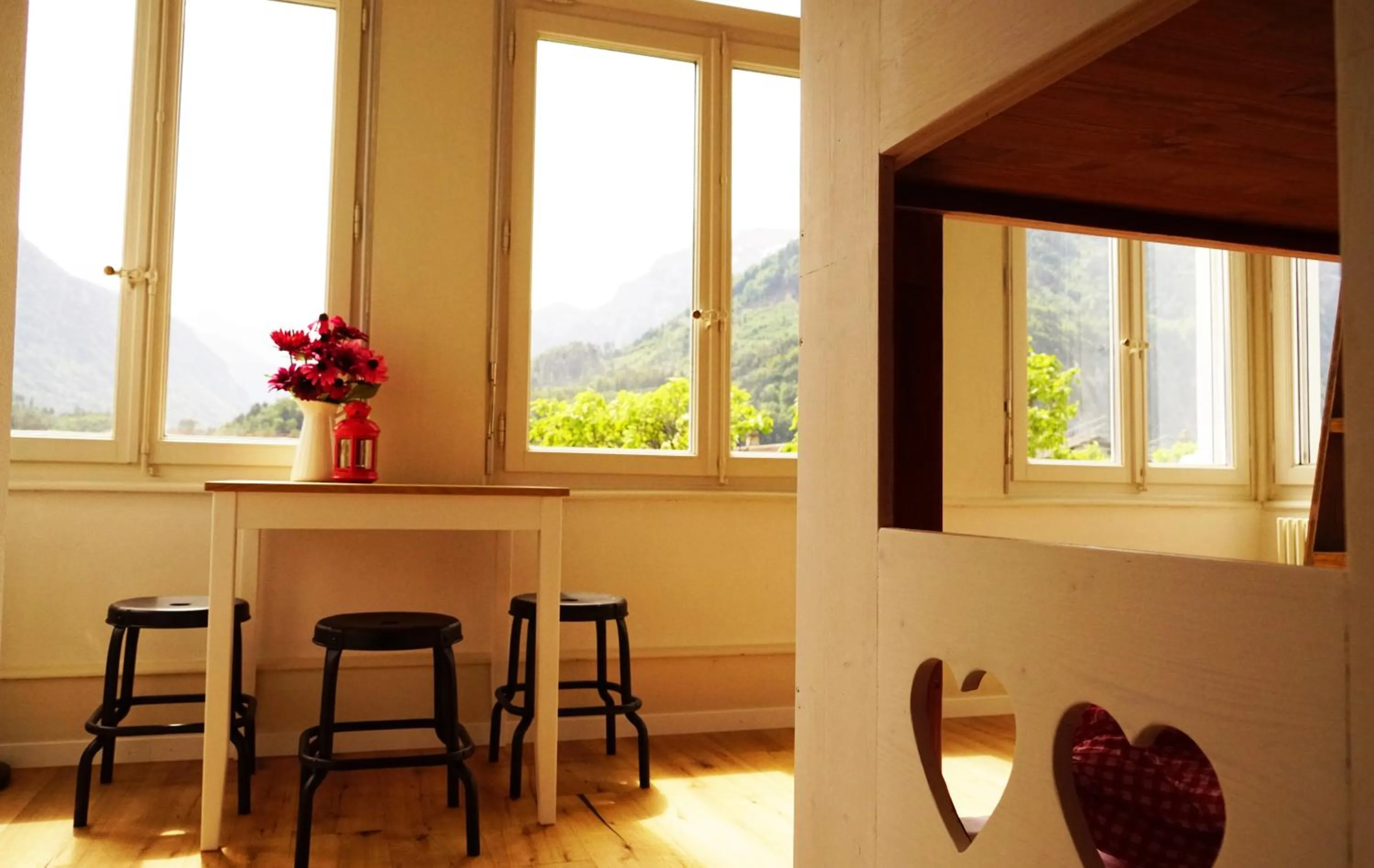 Seating area in Adventure Hostel Interlaken