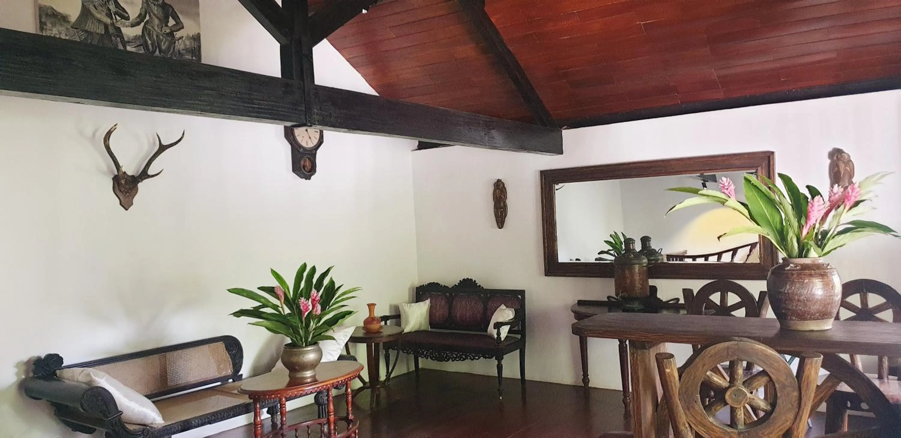 Seating area in Nooit Gedacht Heritage Hotel (Original Dutch Governors House)