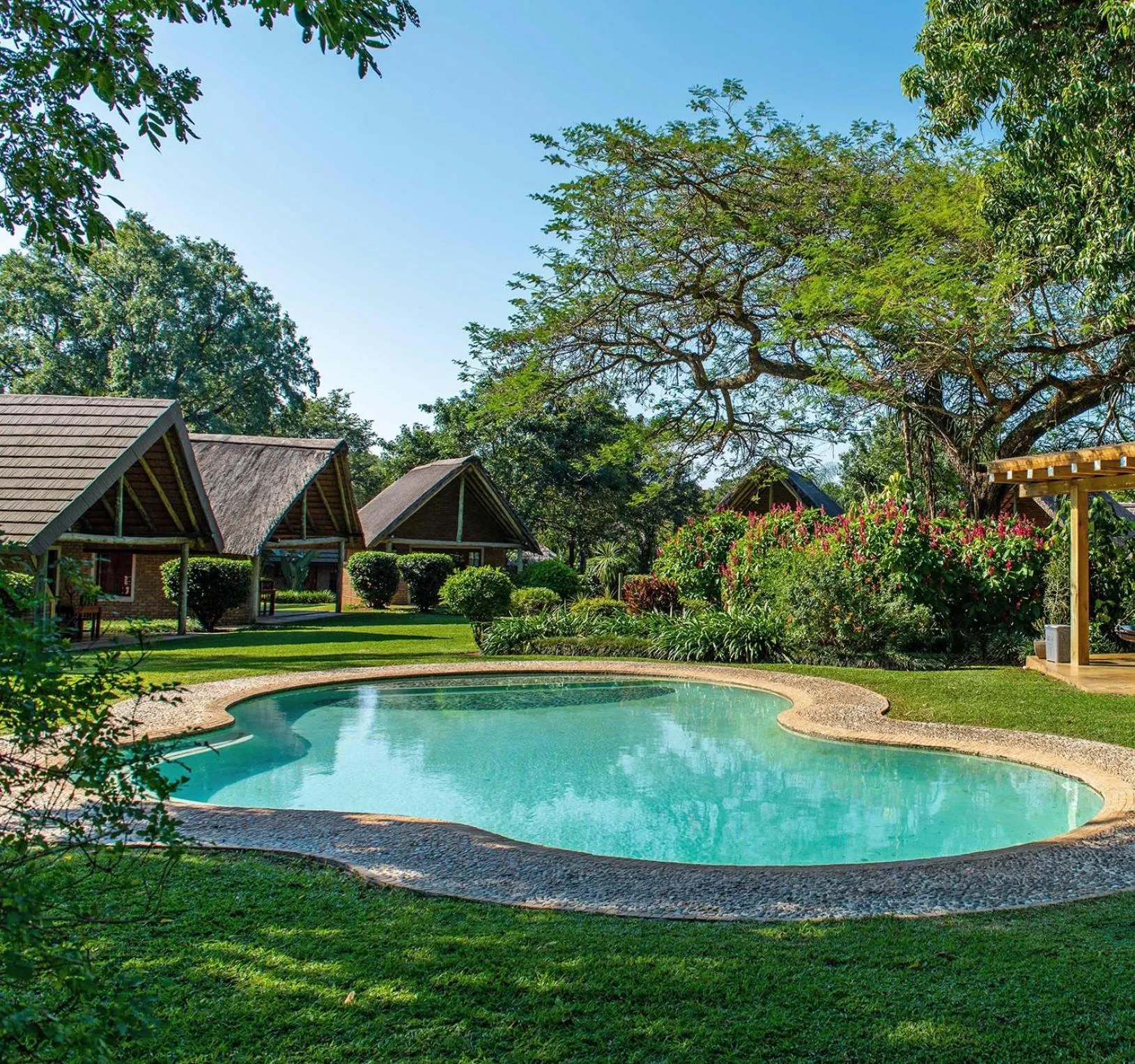 Pool view in Hippo Hollow Country Estate