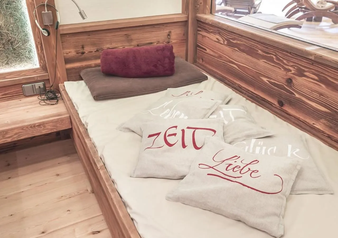 Bed in Wellness-Aparthotel Montana