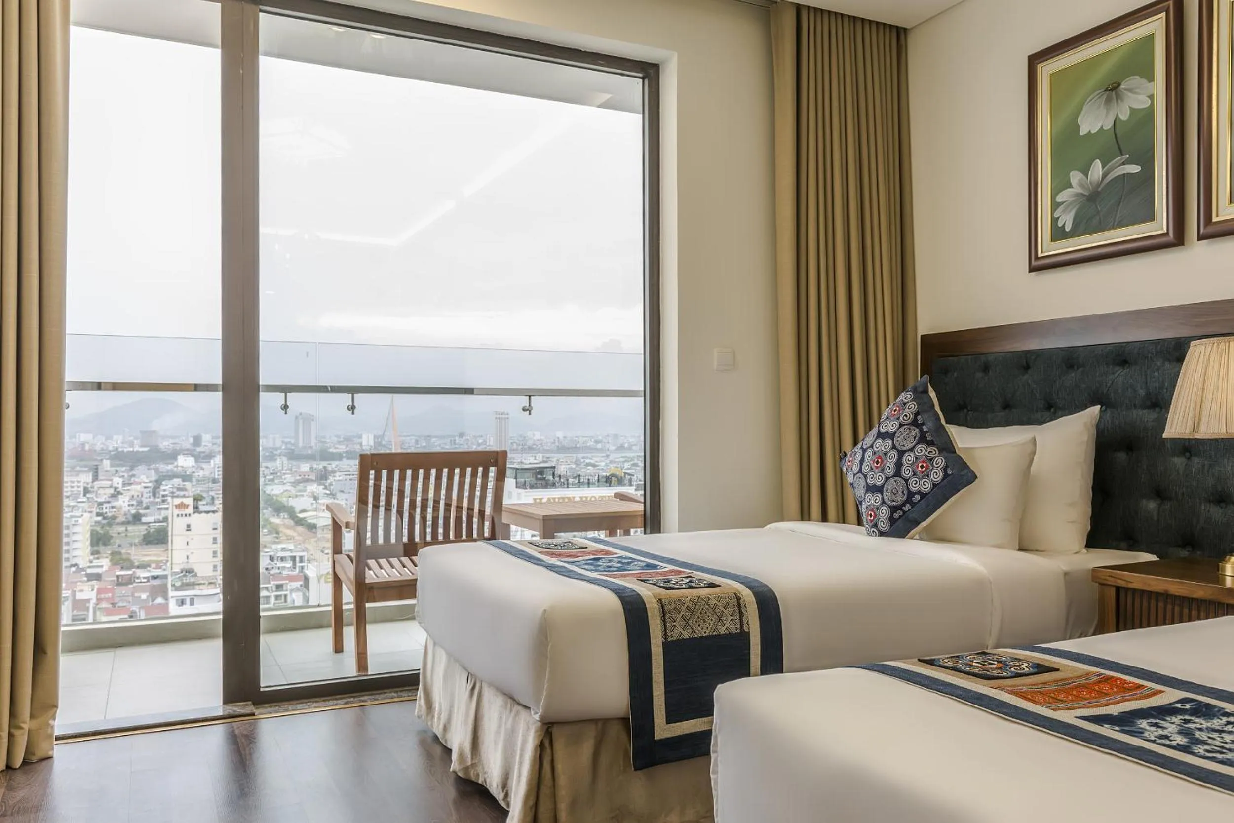 View (from property/room), Bed in Balcona Hotel Da Nang