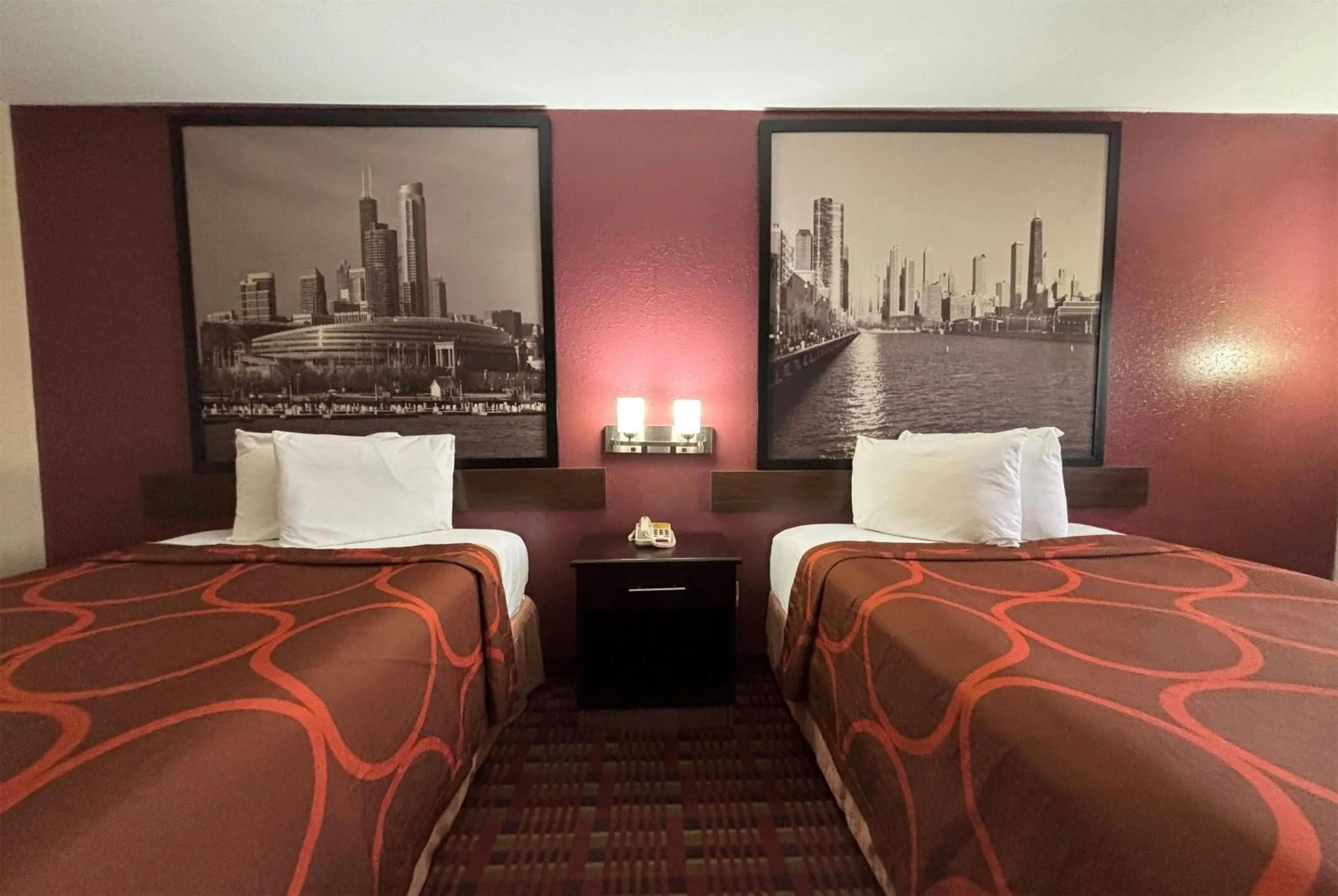 Photo of the whole room, Bed in Super 8 by Wyndham Paris IL