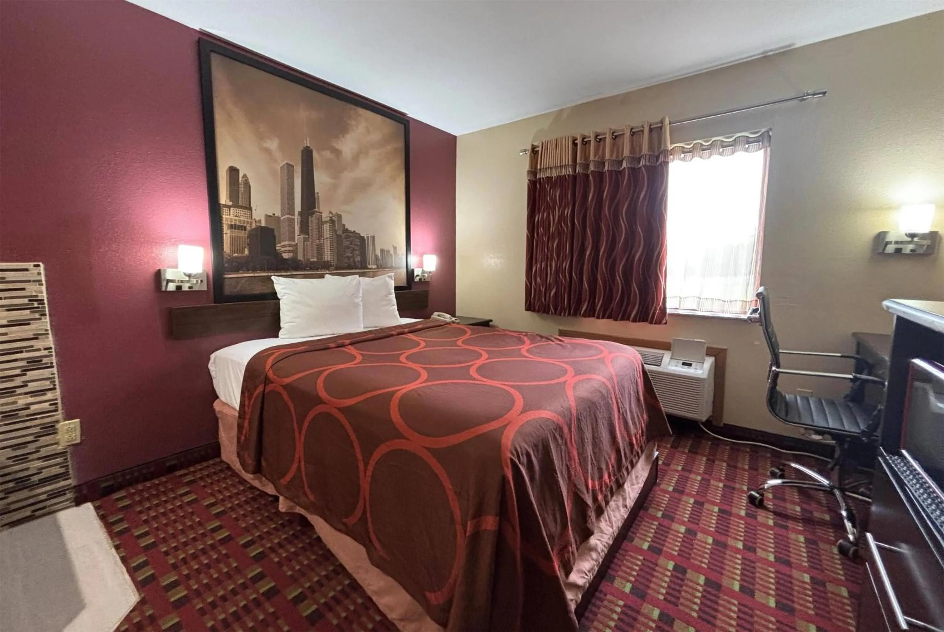 Photo of the whole room, Bed in Super 8 by Wyndham Paris IL
