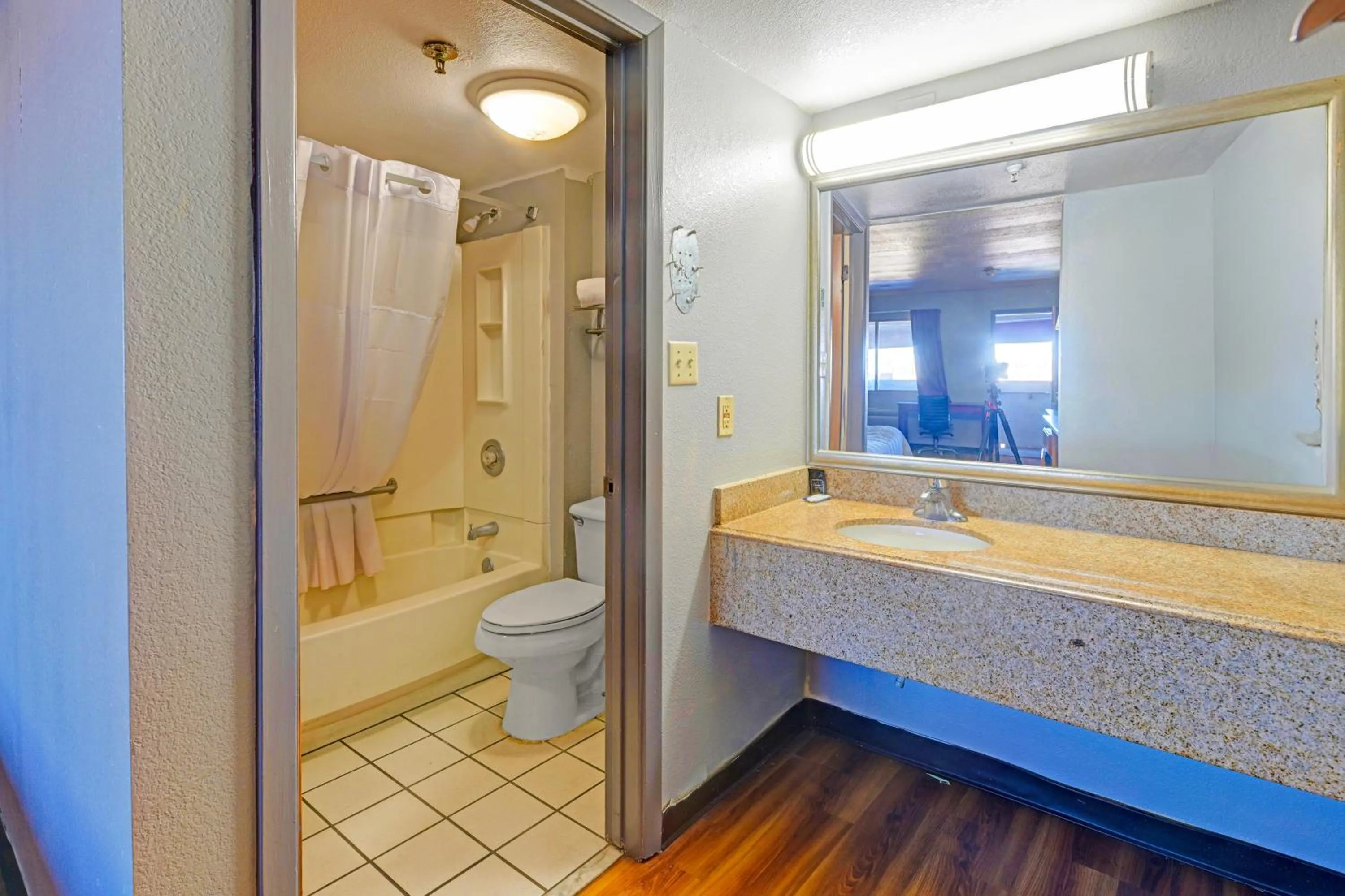 Bathroom in Travelers inn by OYO Wichita Falls