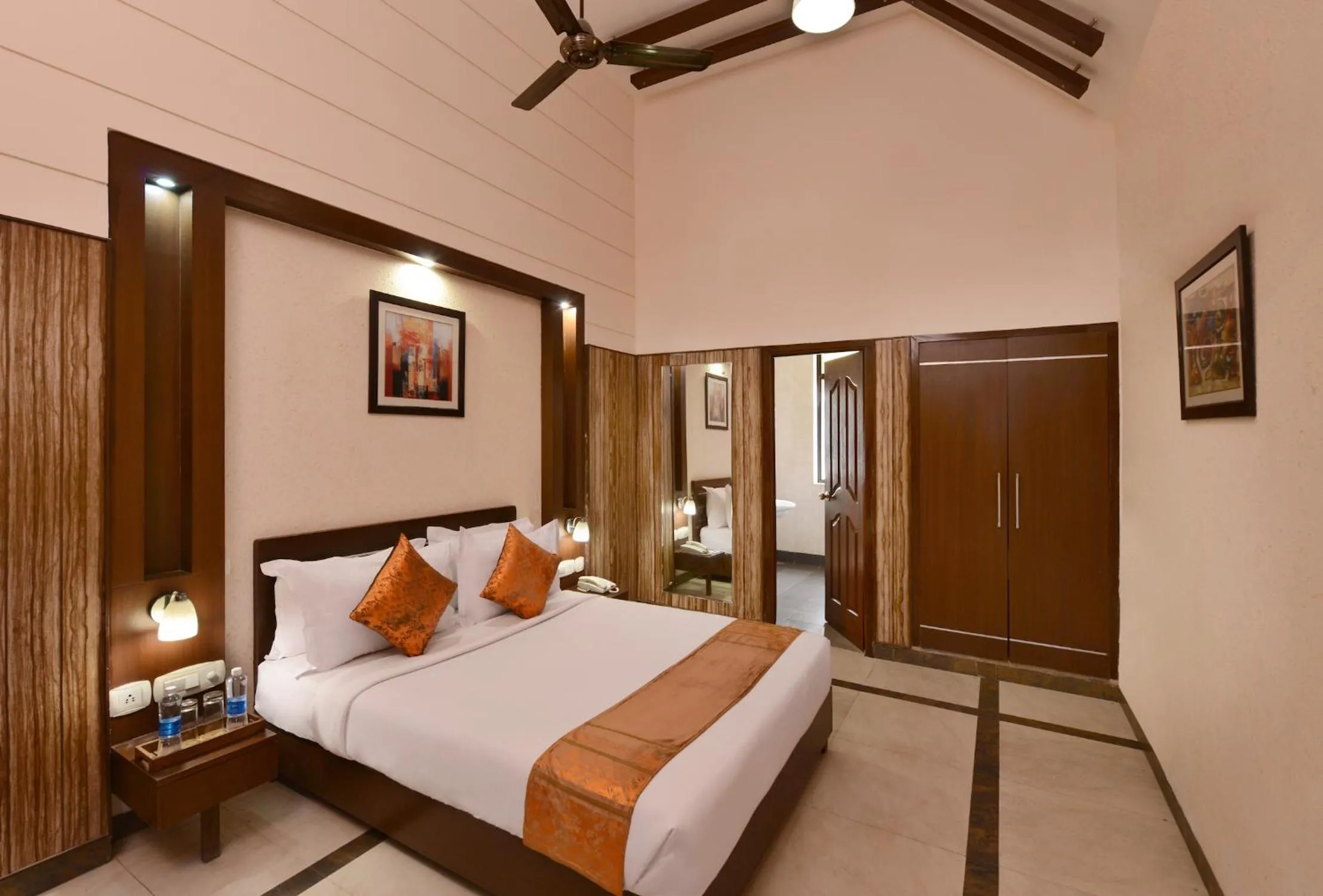 Photo of the whole room, Bed in Shri Radha Brij Vasundhara Resort & Spa
