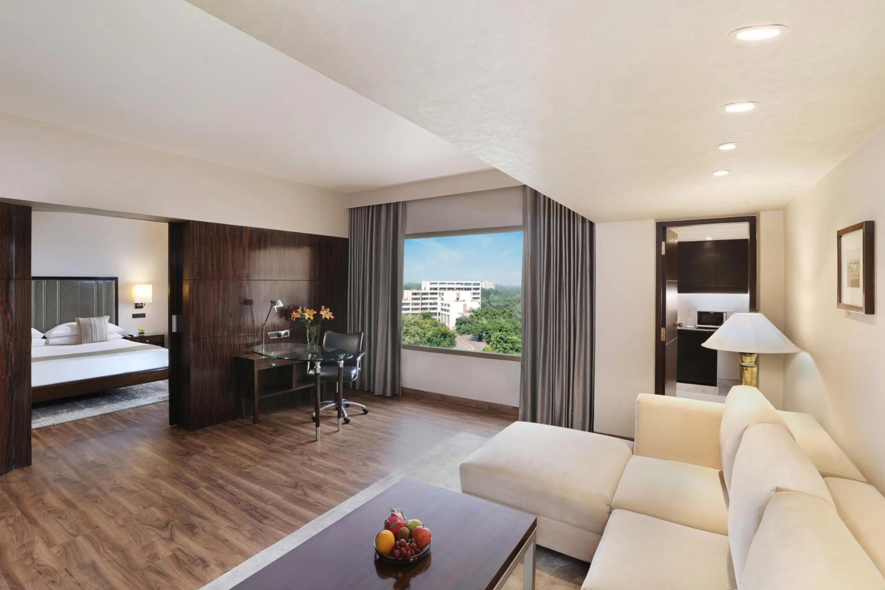 Kitchen or kitchenette, Bed in Hyatt Regency Delhi