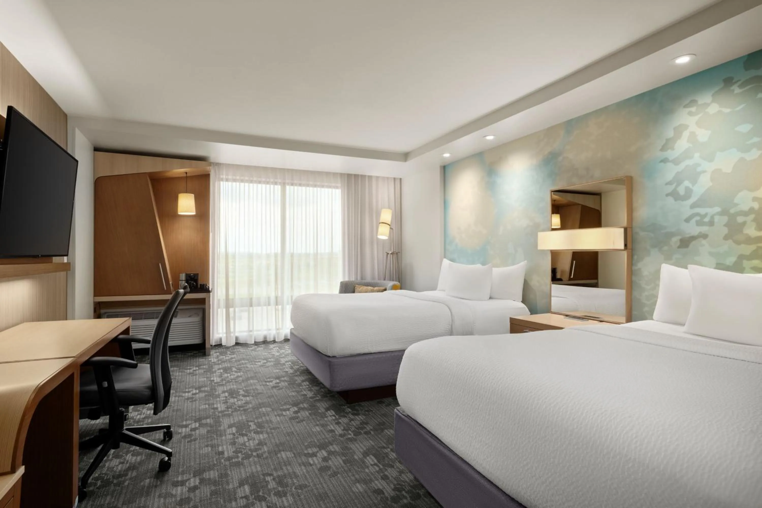 Photo of the whole room, Bed in Courtyard by Marriott Omaha East/Council Bluffs, IA