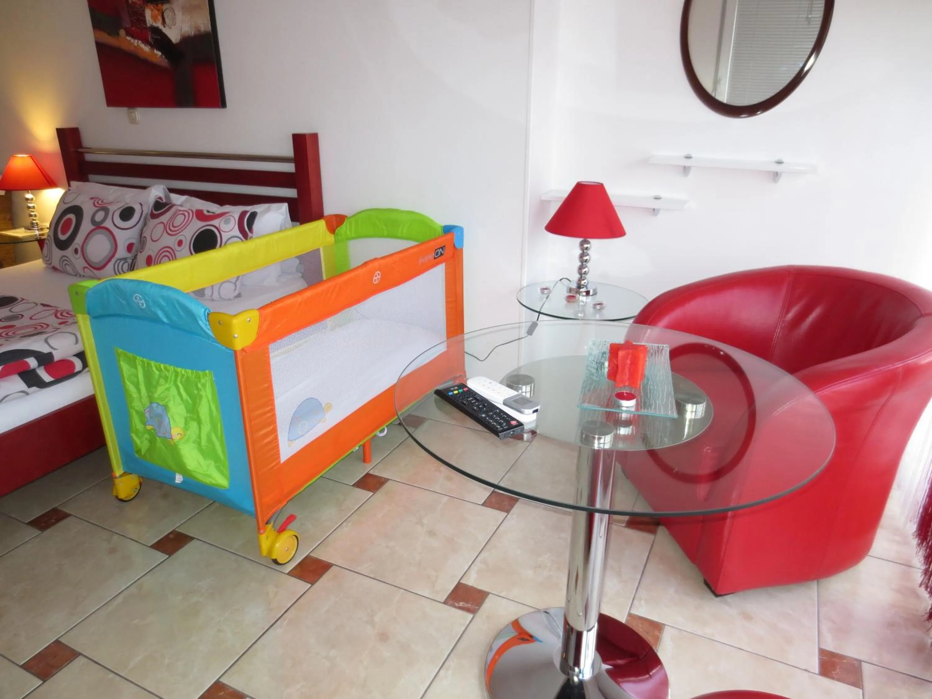 Seating area in Apartments Jovan city center with free parking