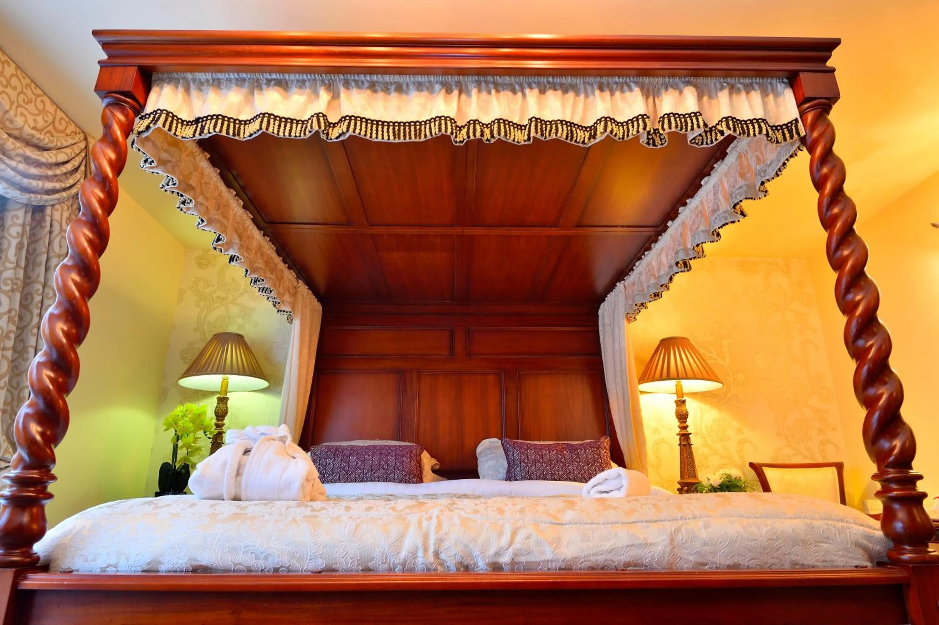 Bed in Angmering Manor Hotel