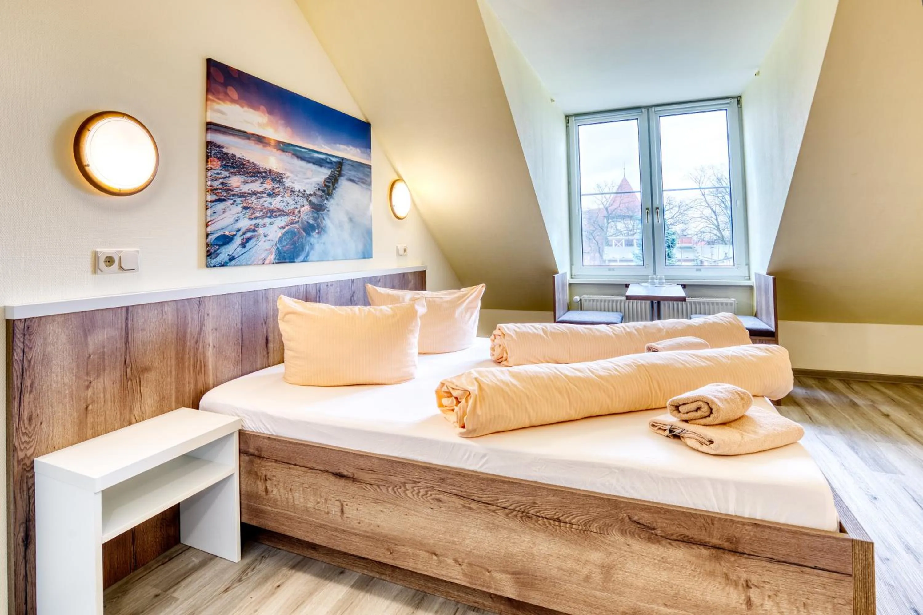 Bed in Hotel Kiebitz an der Ostsee