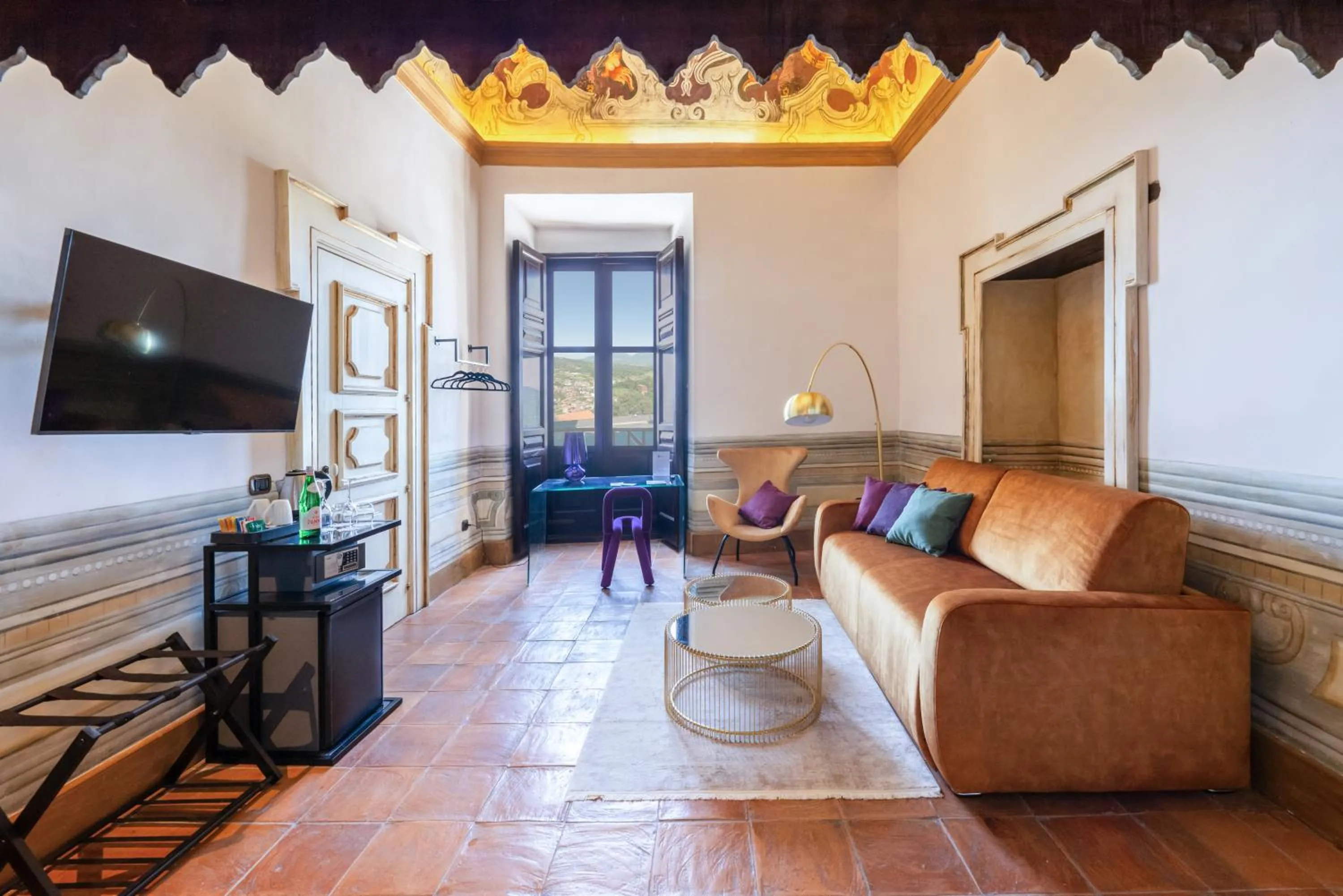 Seating area in Castello di Limatola