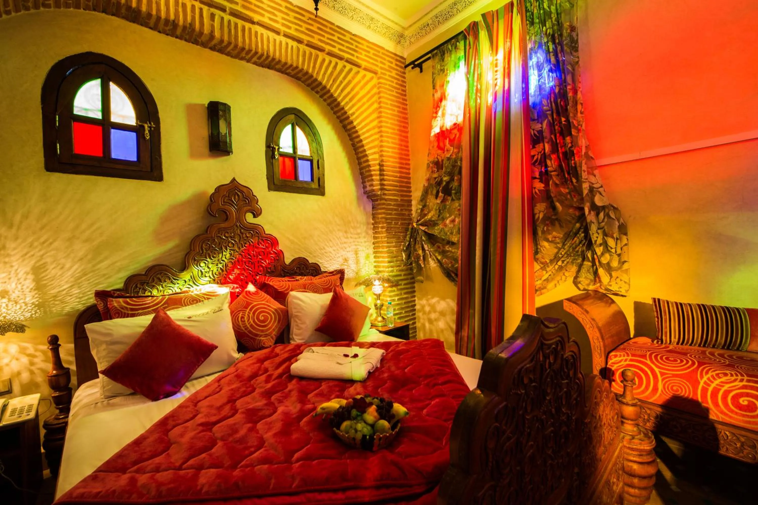Bed in Riad Mabrouk