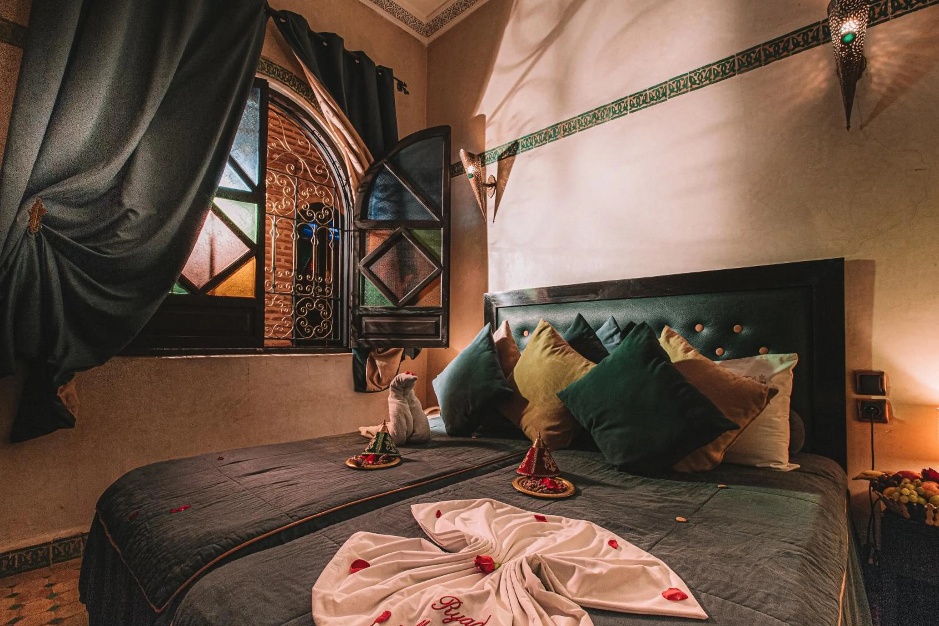 Bed in Riad Mabrouk