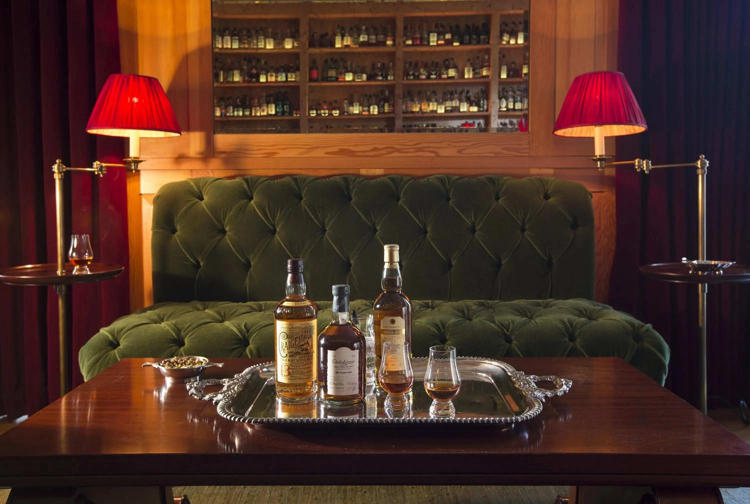 Alcoholic drinks in Craigellachie Hotel of Speyside