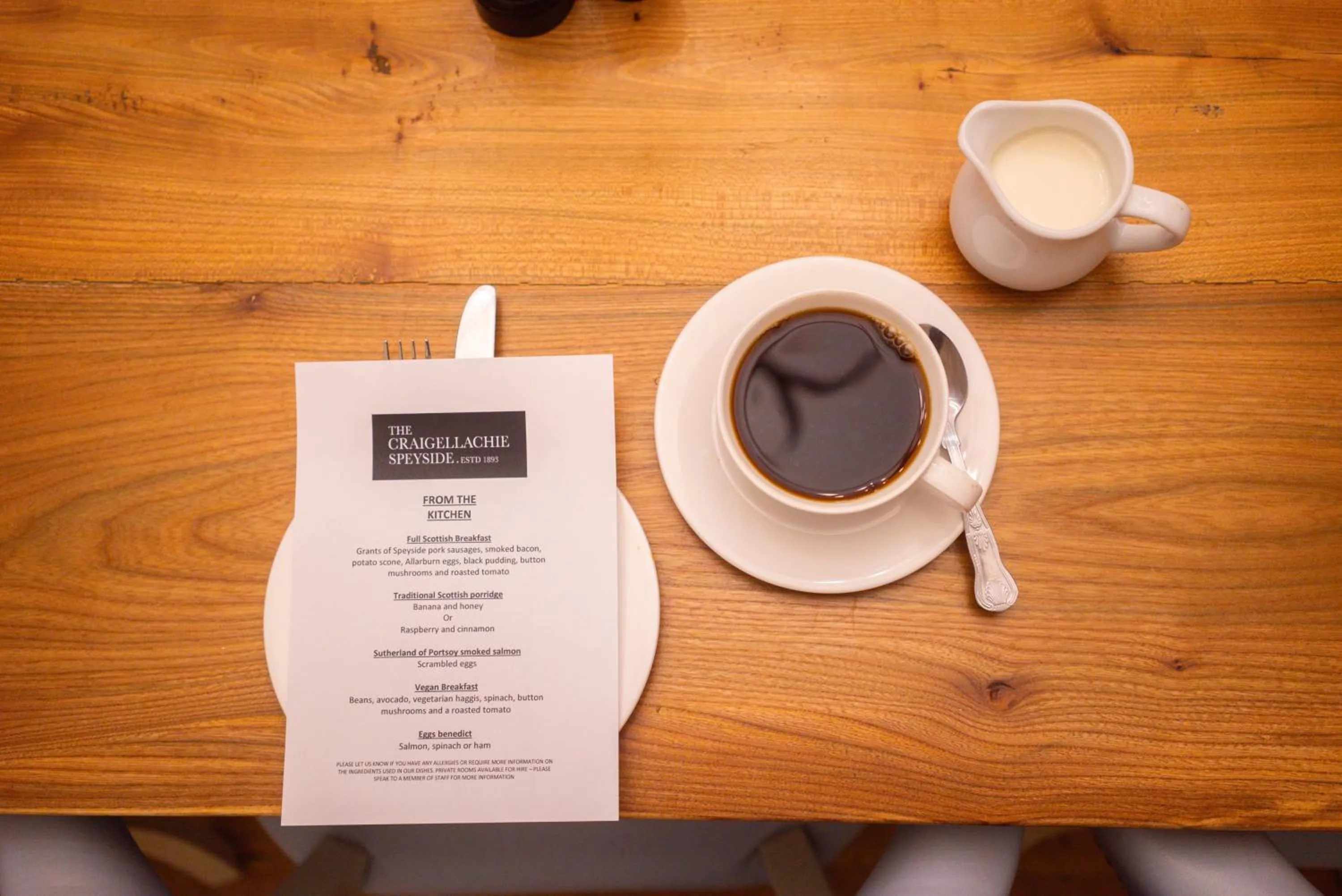 Breakfast in Craigellachie Hotel of Speyside