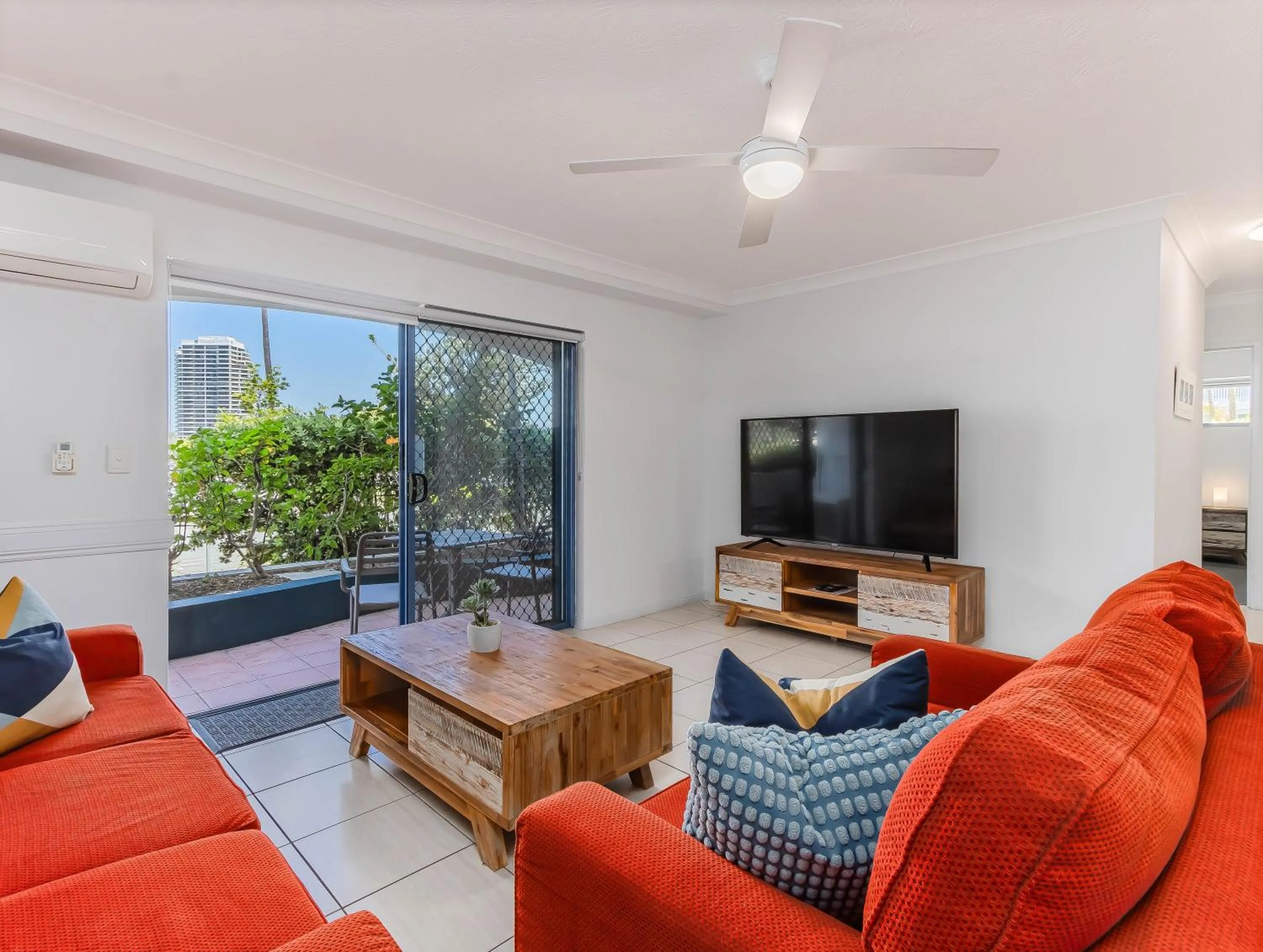 Living room in Bella Mare Coolangatta Beachside Apartments