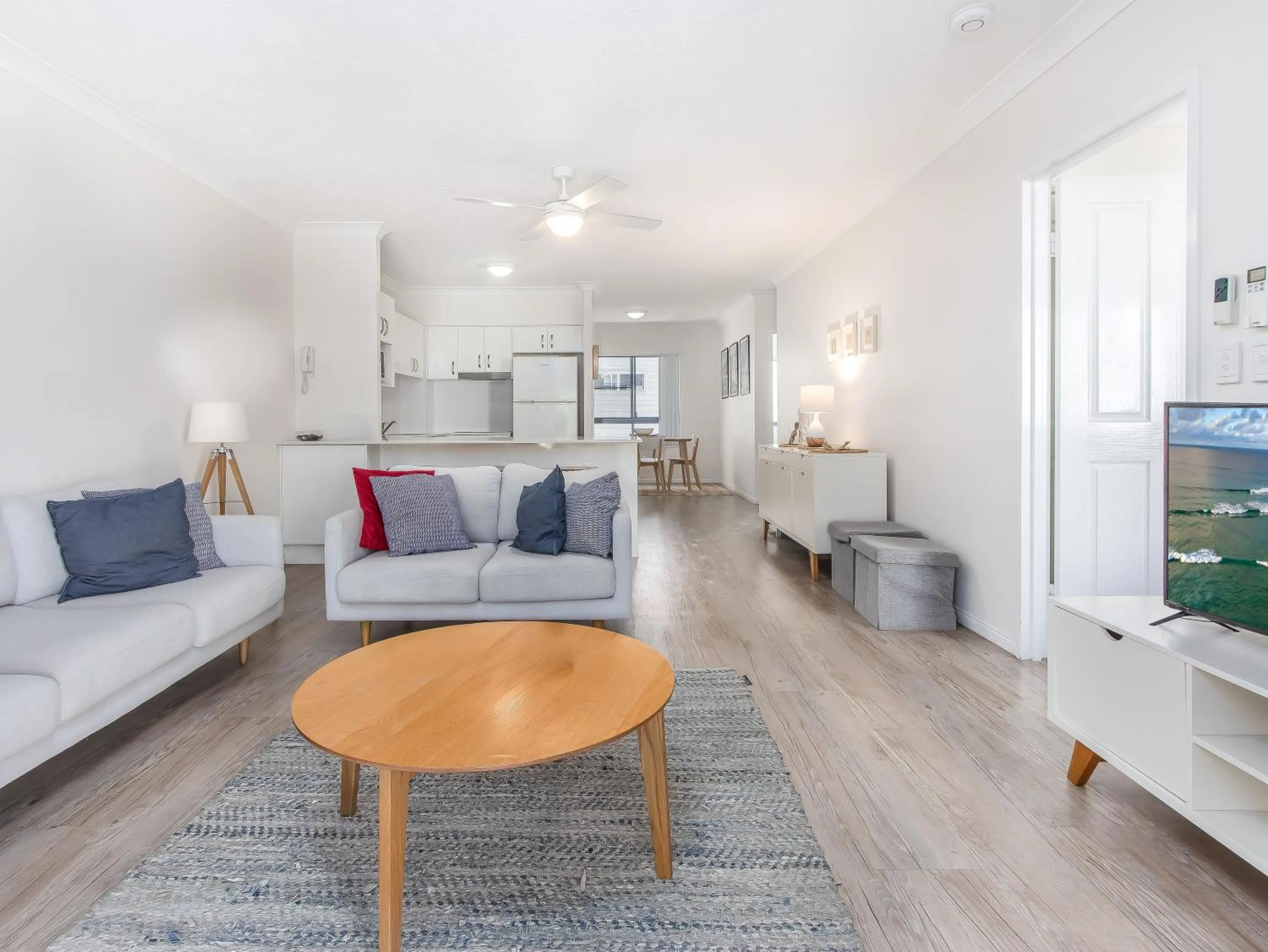 Living room in Bella Mare Coolangatta Beachside Apartments