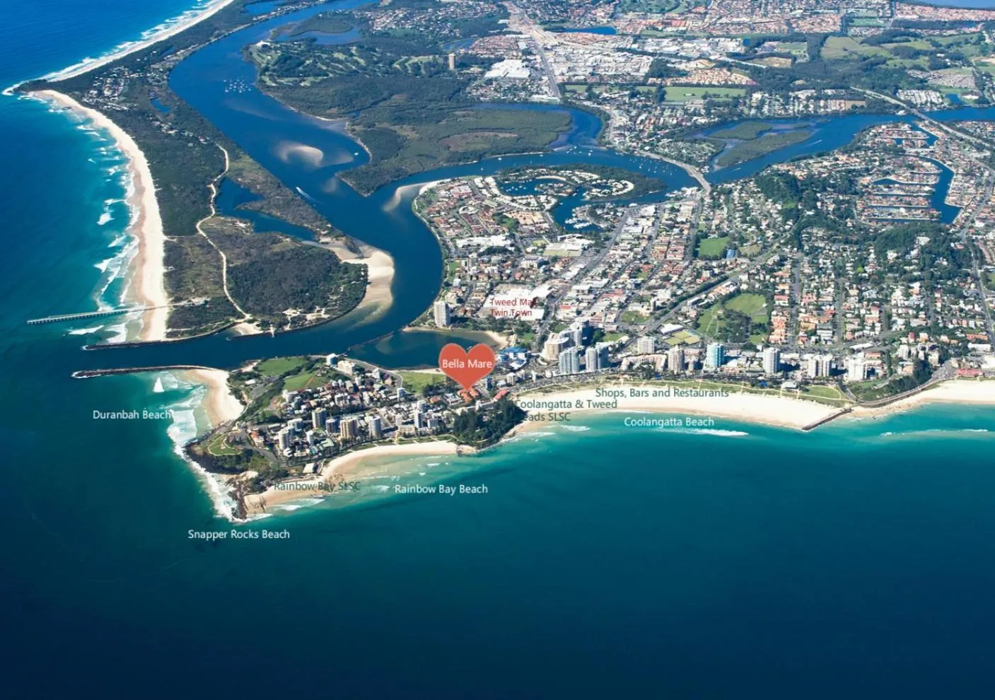 Bird's eye view in Bella Mare Coolangatta Beachside Apartments
