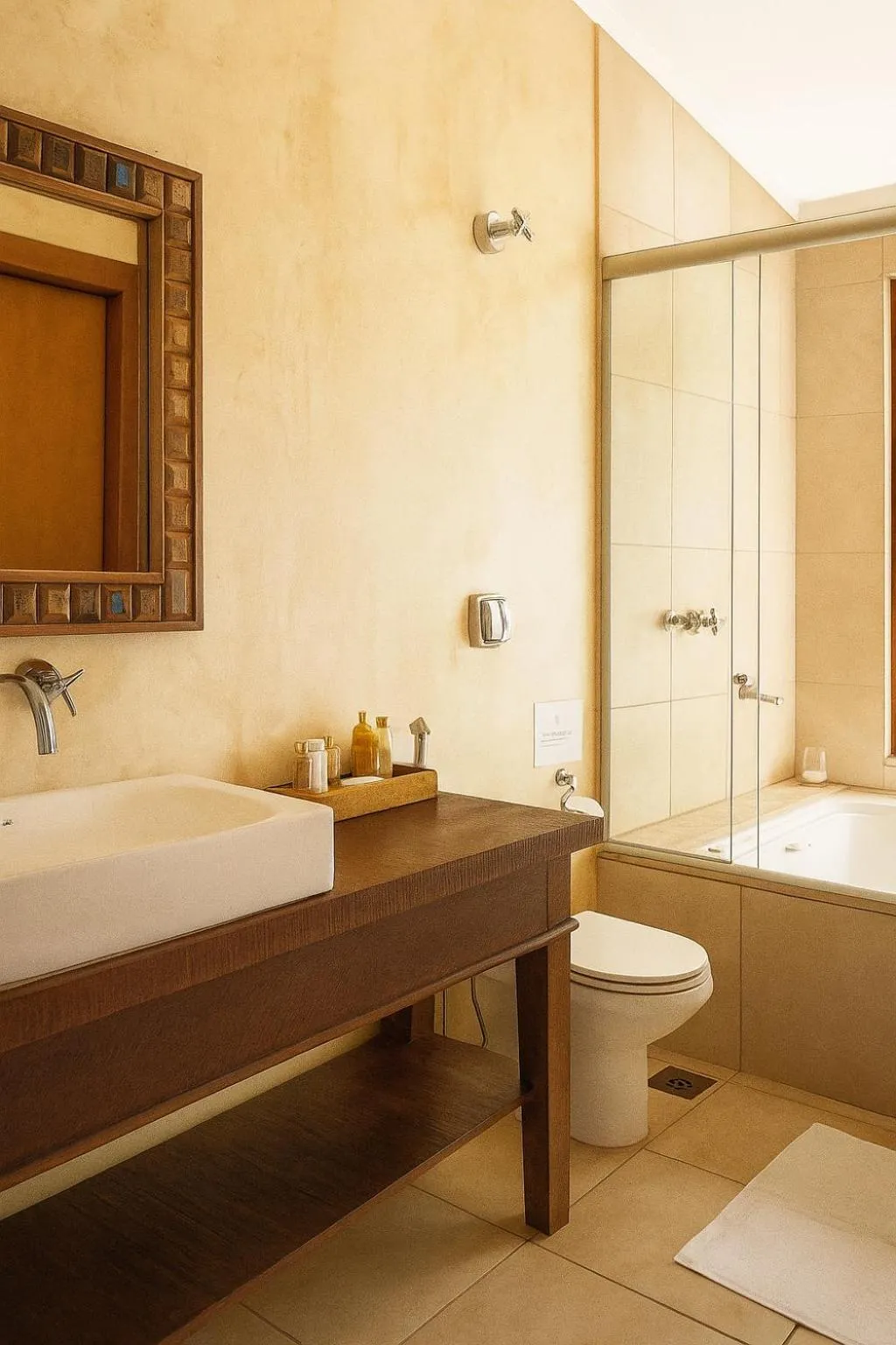 Bathroom, Bed in Pousada Maya