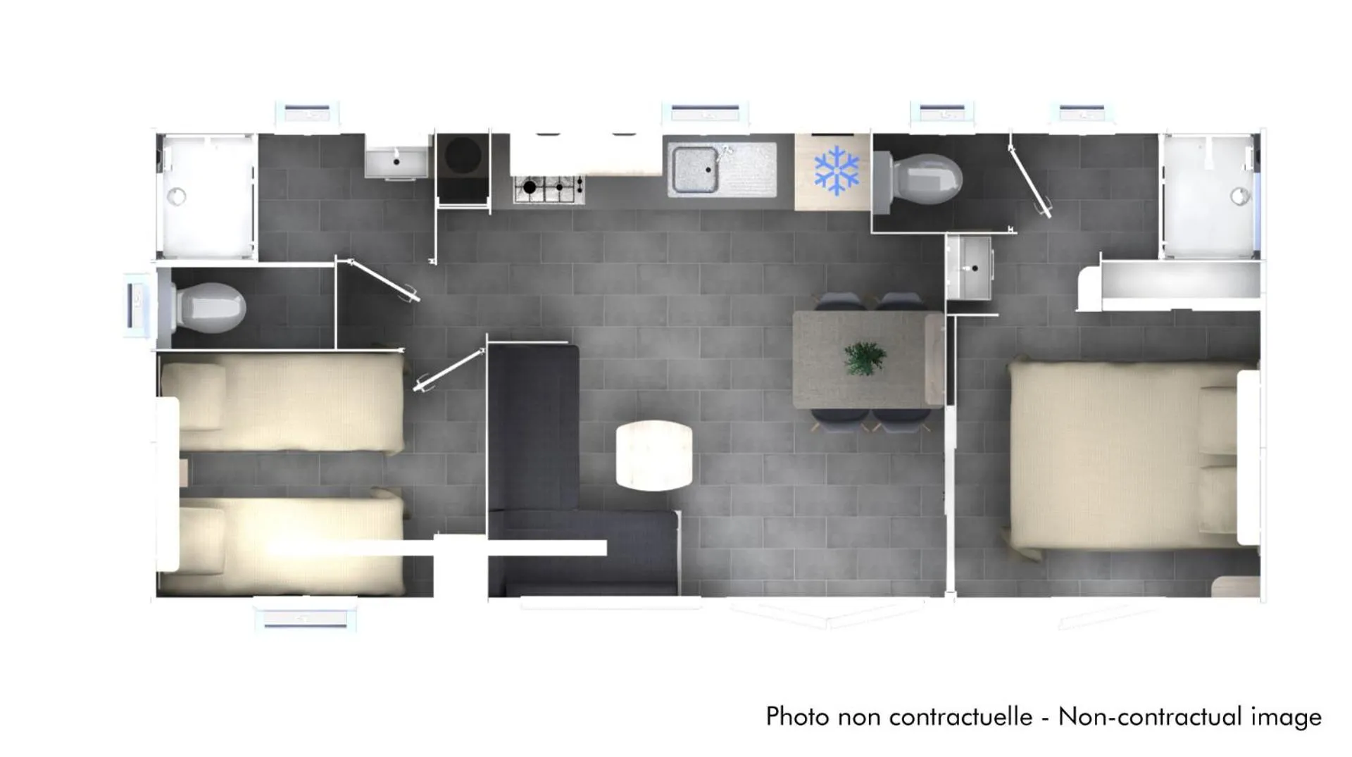 Floor plan in Camping Officiel Siblu Les Rives de Condrieu