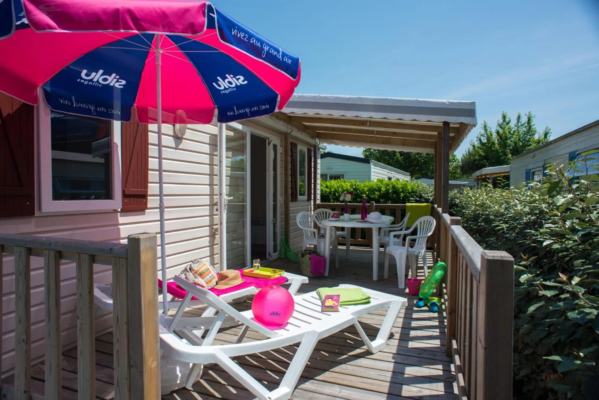 Patio in Camping Officiel Siblu Les Rives de Condrieu