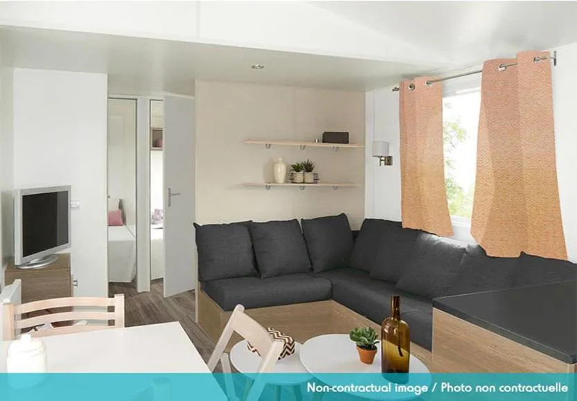 Living room in Camping Officiel Siblu Les Rives de Condrieu