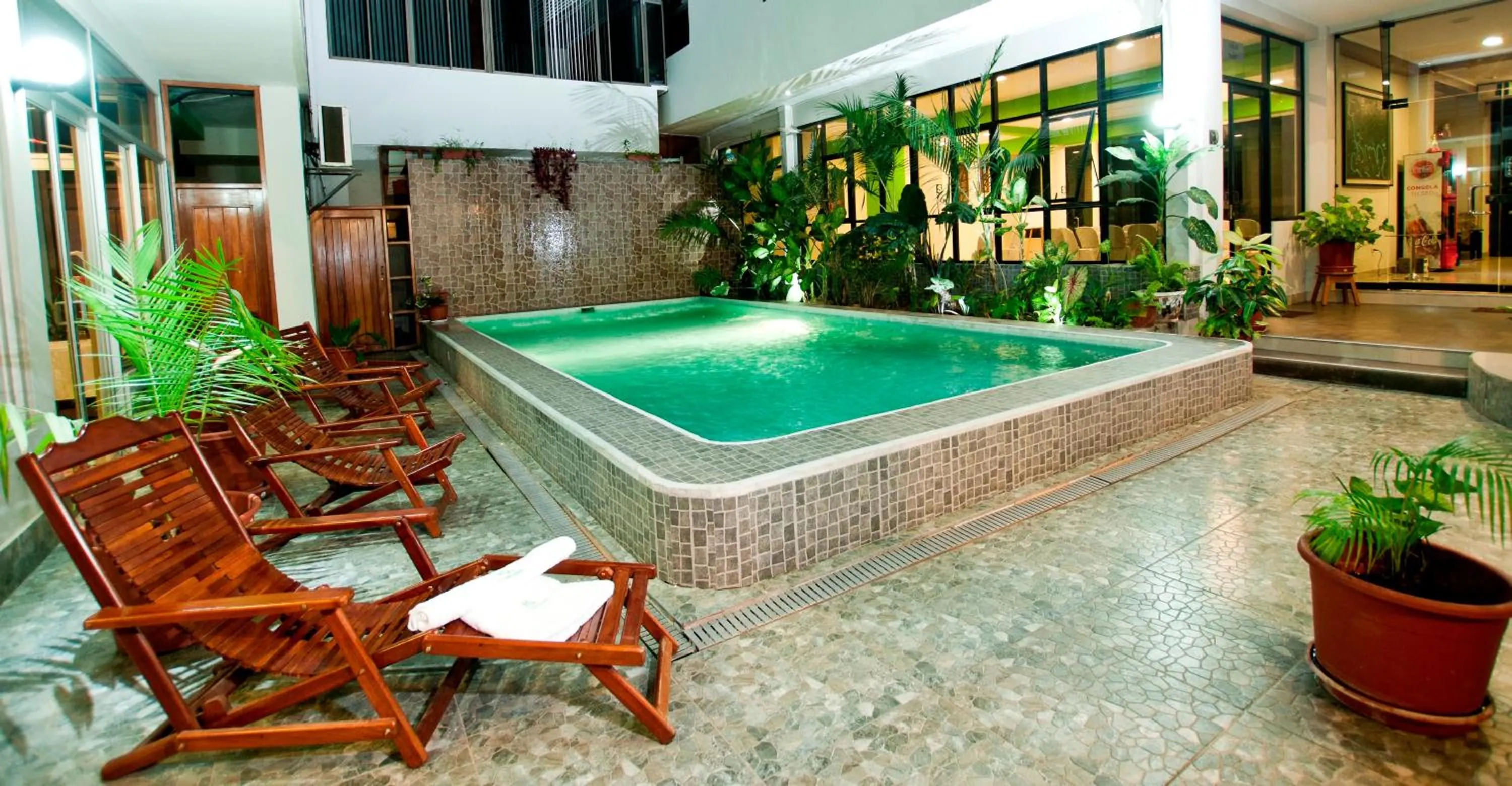 Pool view in Hotel Puerto Amazonico