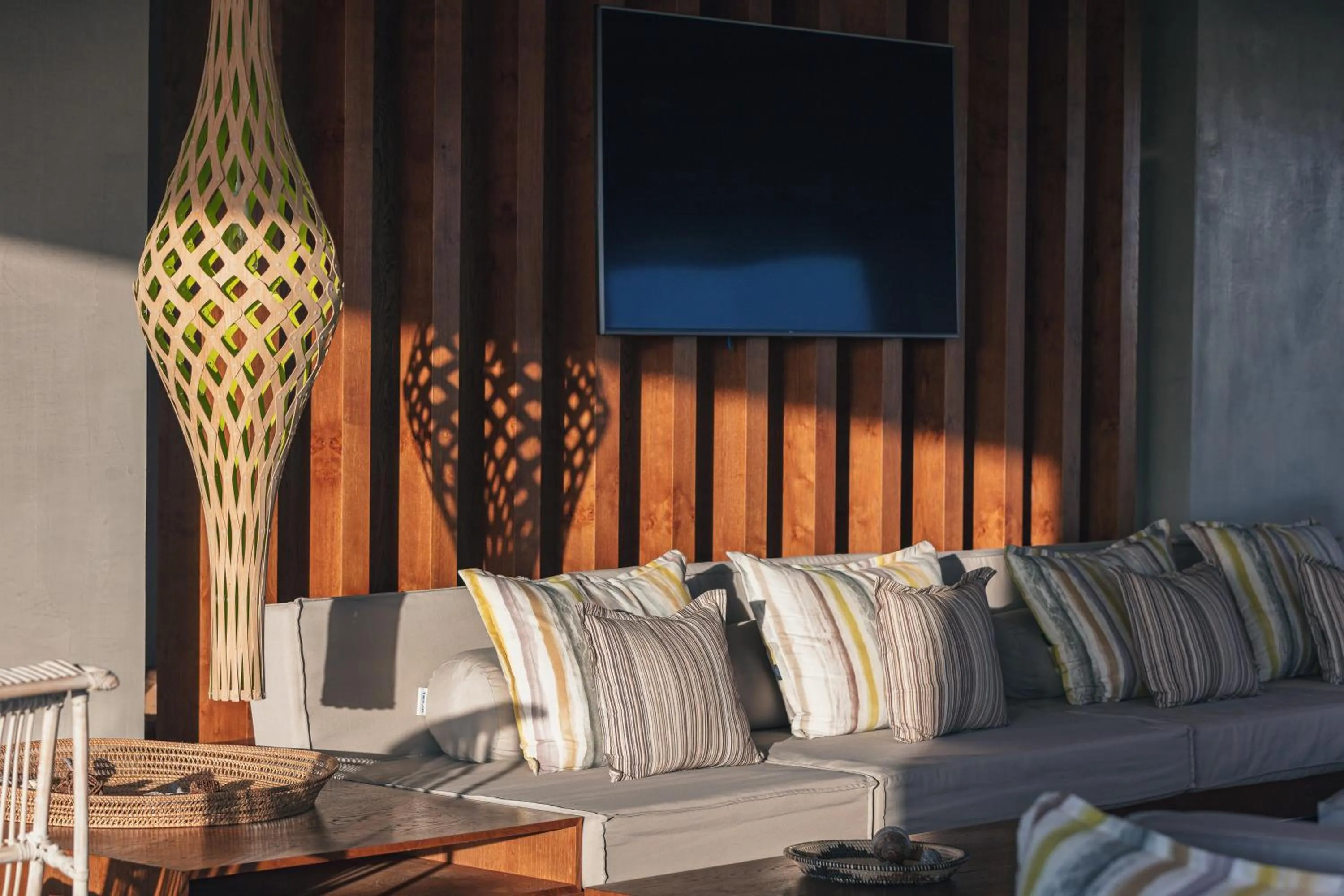 Communal lounge/ TV room in La Mer Resort Spa Crete