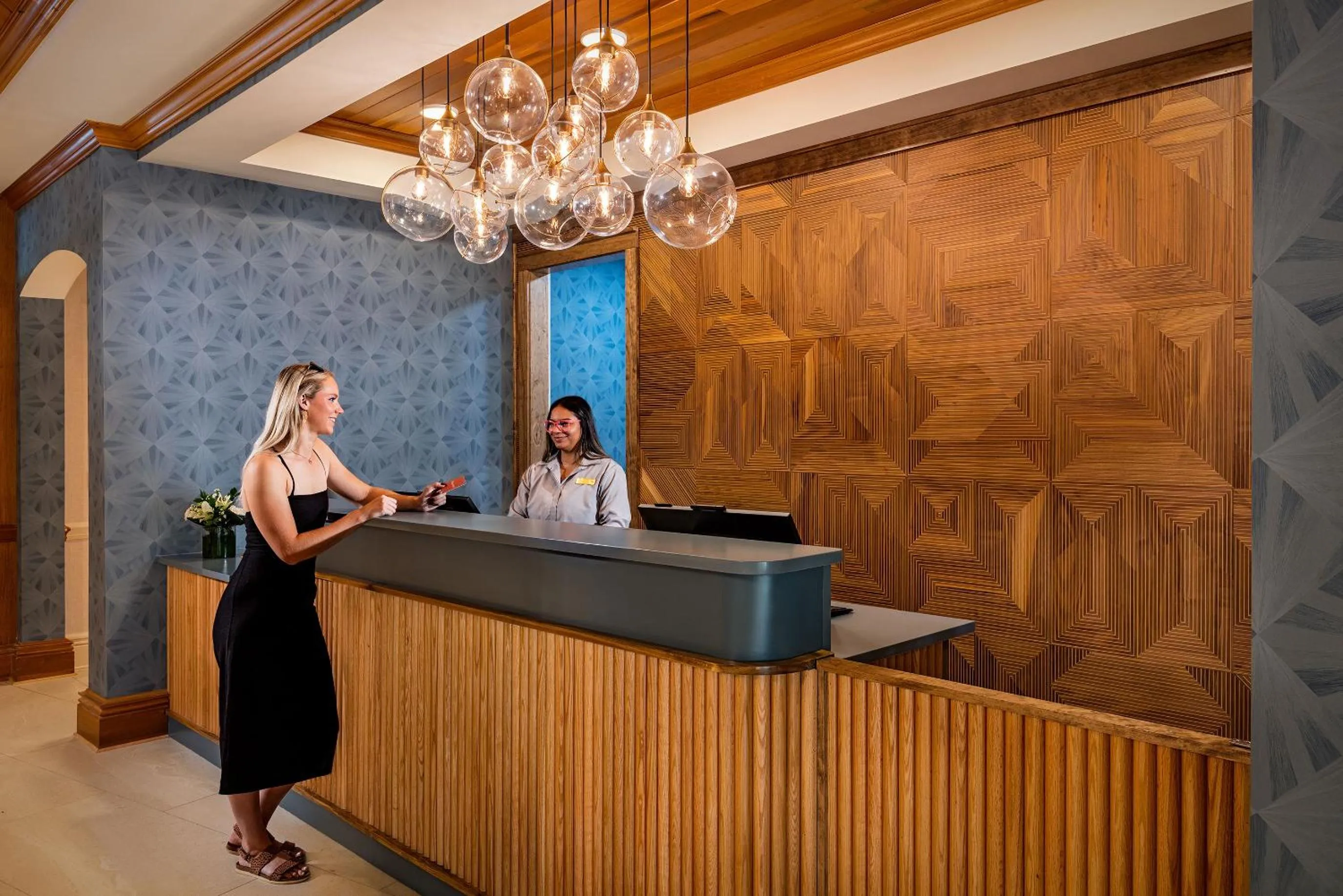 Lobby or reception in The Waterfront Inn