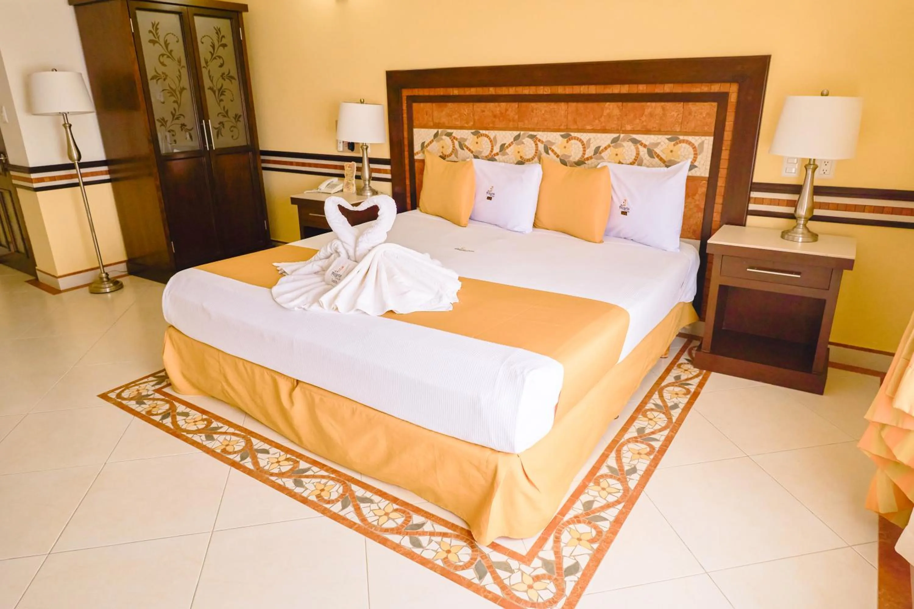 Bed in Centro Hotel Villa las Margaritas