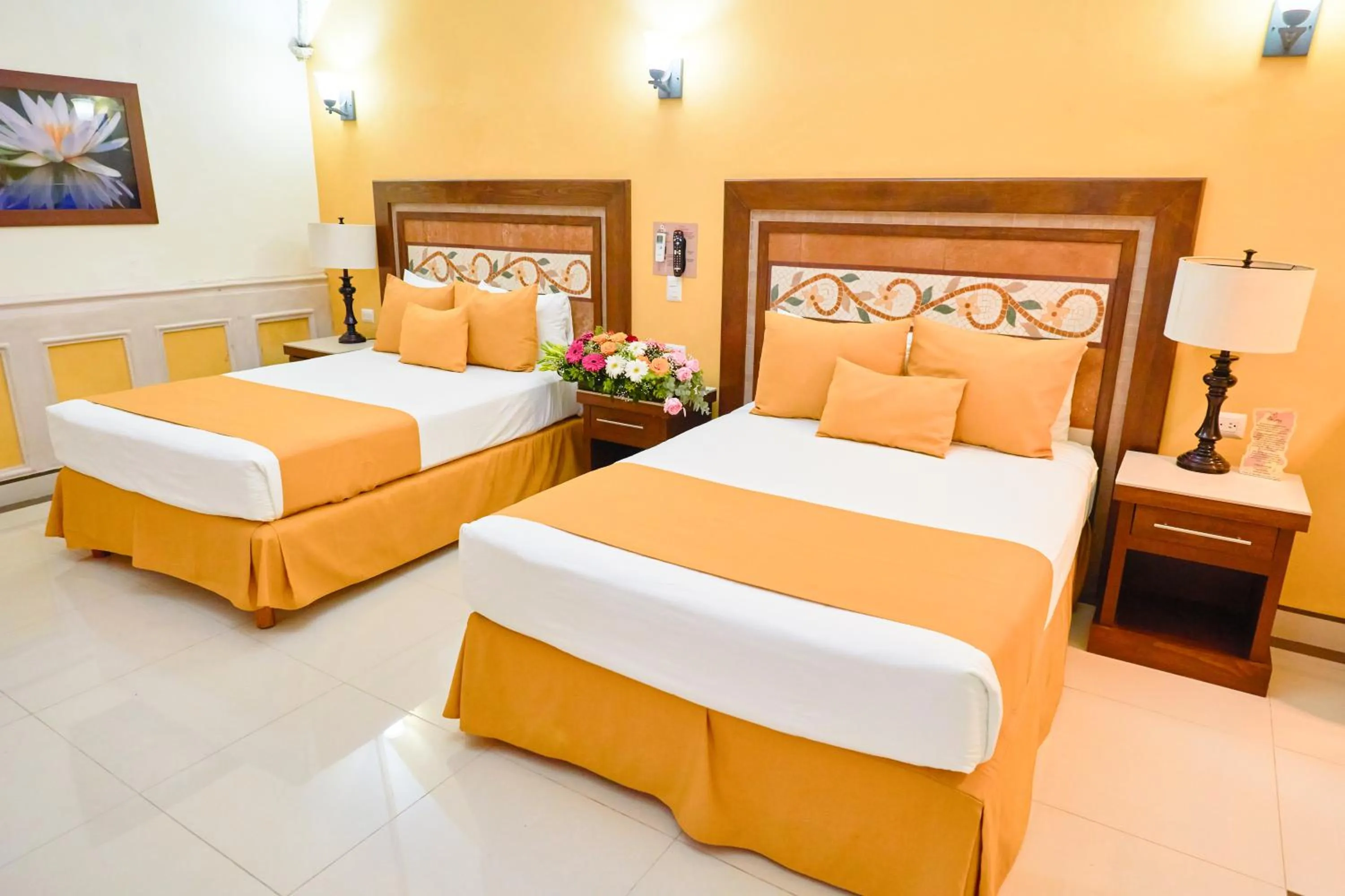 Bed in Centro Hotel Villa las Margaritas