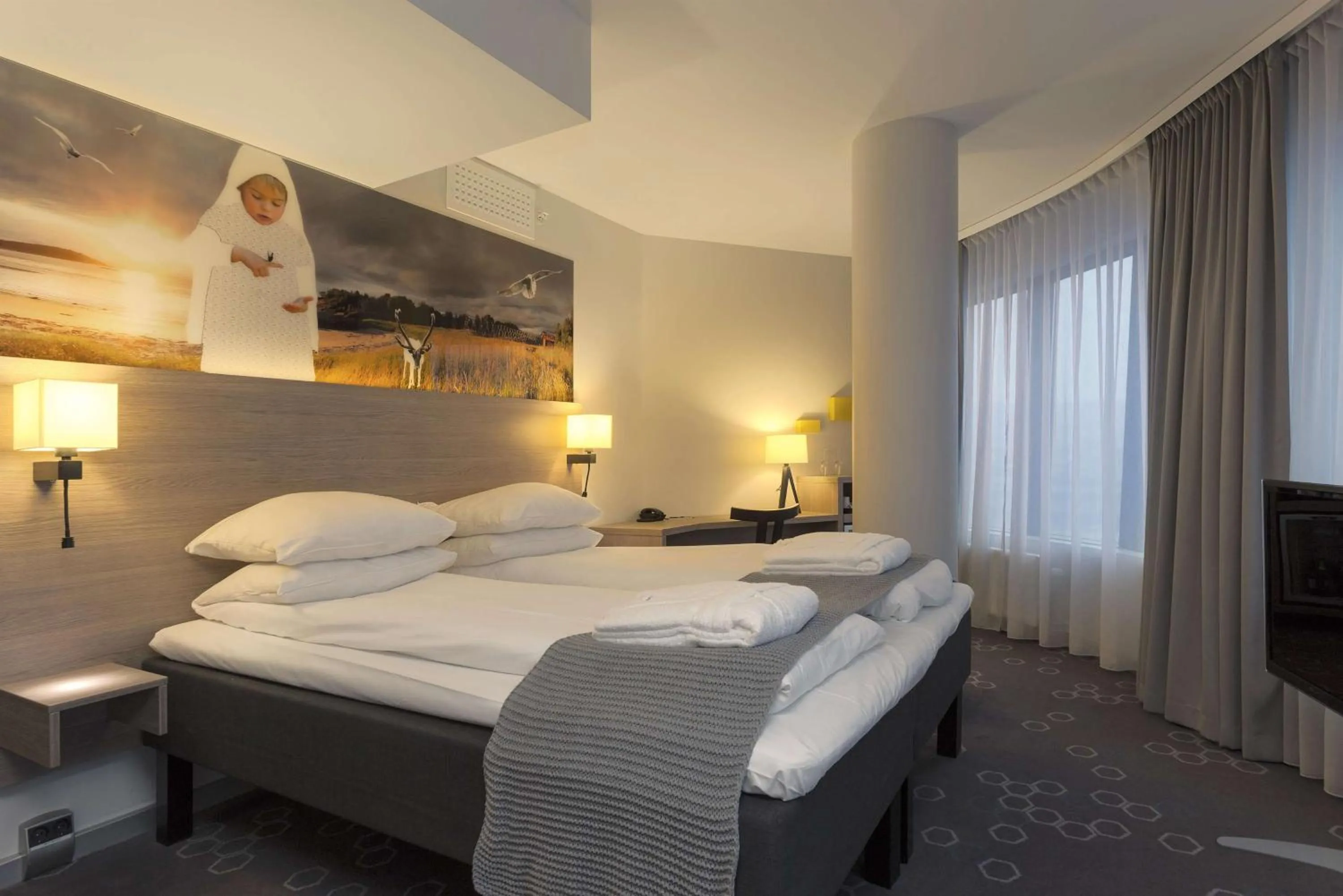 Photo of the whole room, Bed in Scandic Narvik