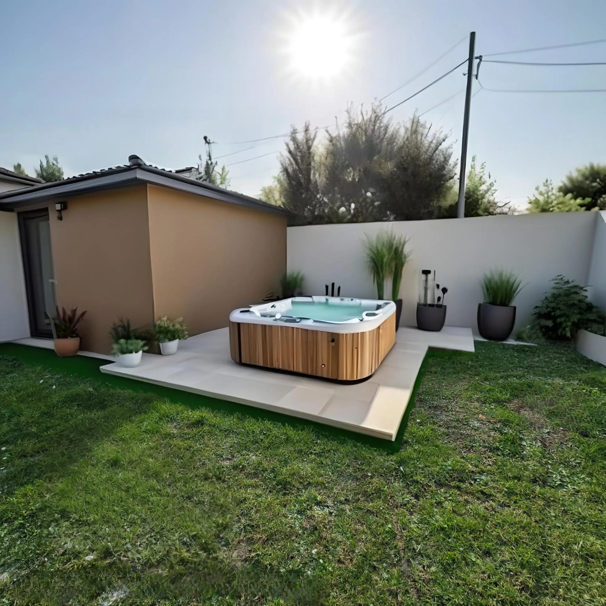 Hot Tub in Riposo Studios & Apartments