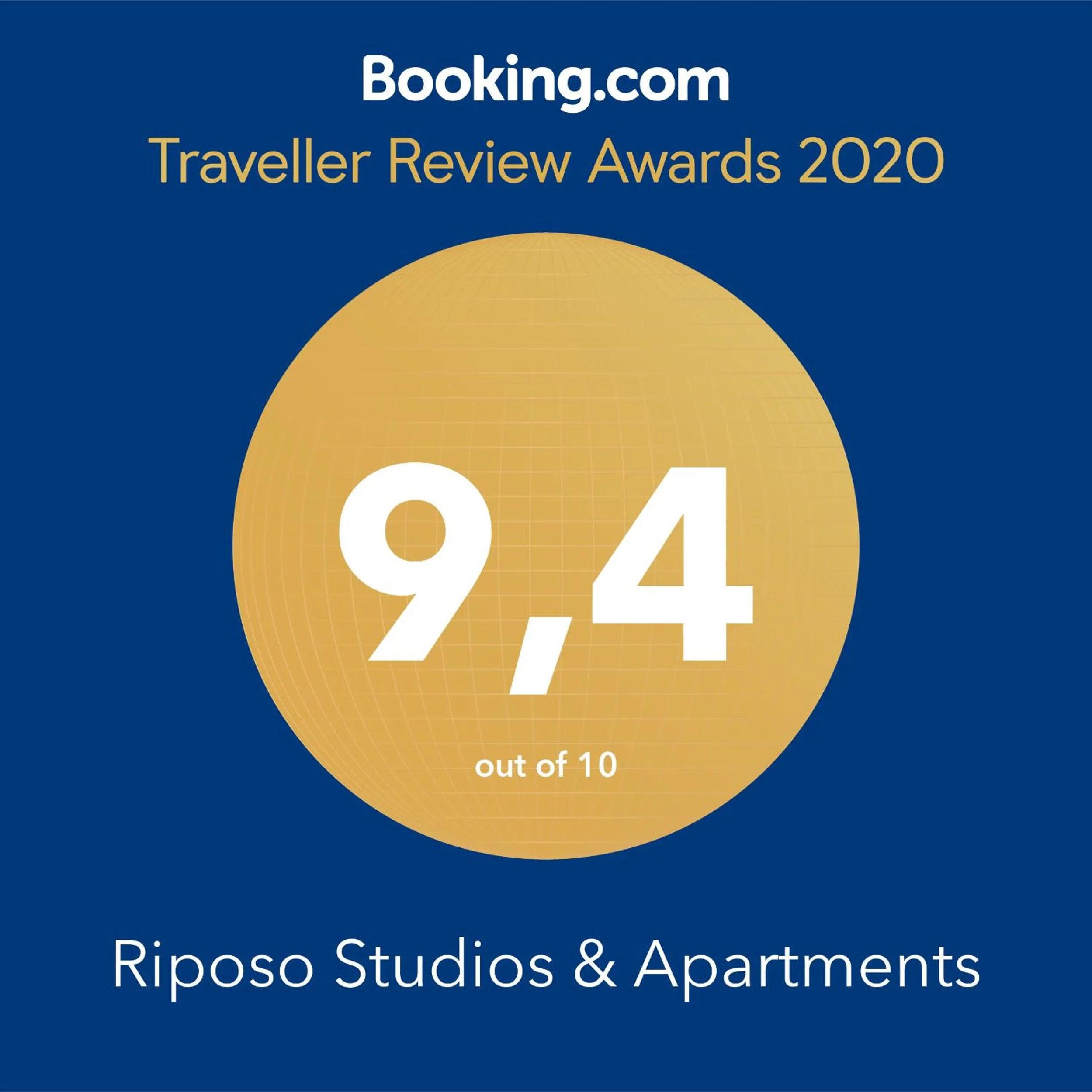 Certificate/Award in Riposo Studios & Apartments