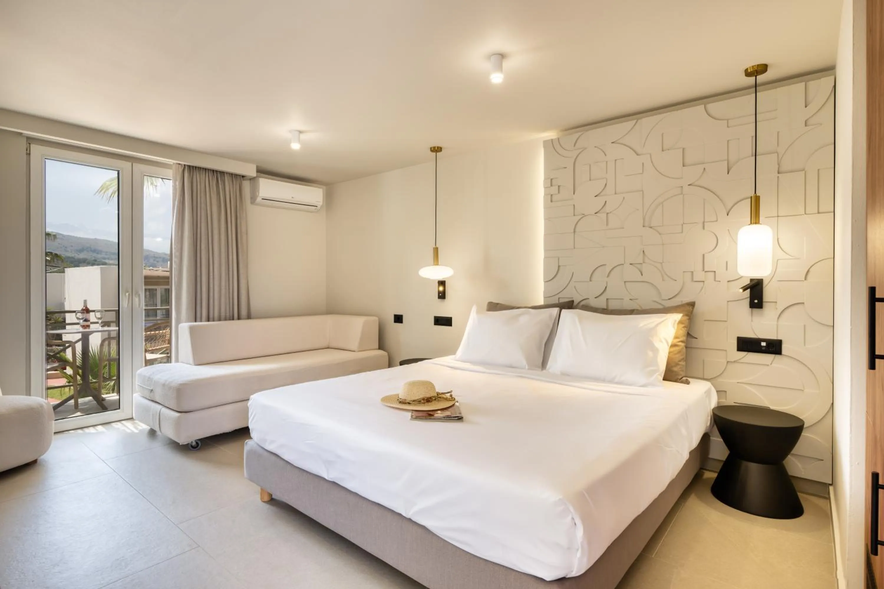 View (from property/room), Bed in Georgioupolis Resort & Aqua Park