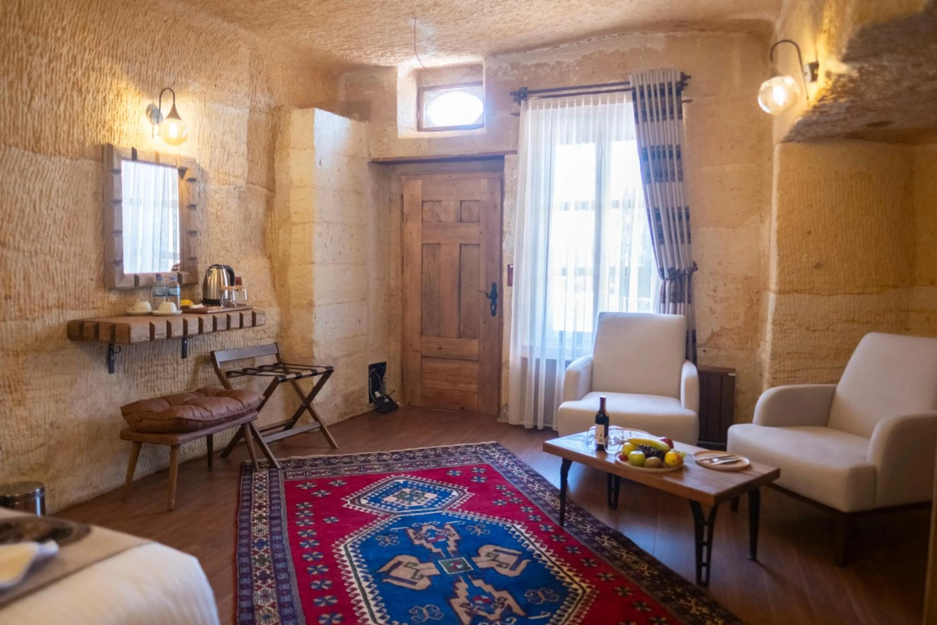 Living room in Urgup Evi Cave Hotel